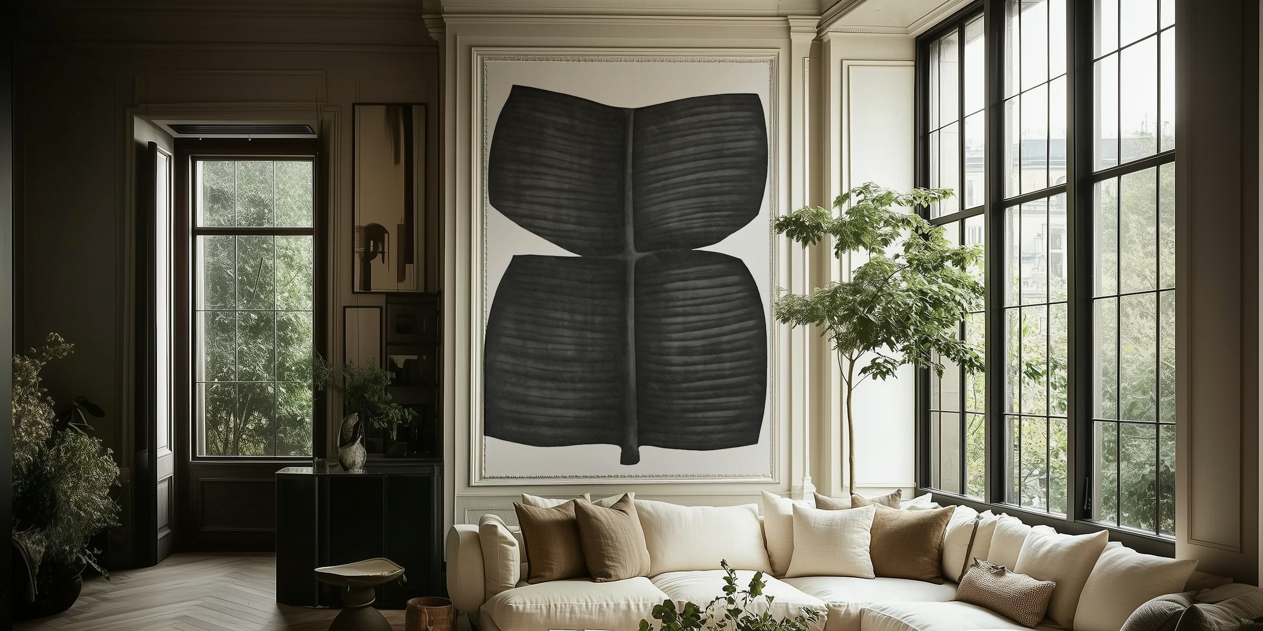 Ταπετσαρία Elegant Plant Impressions σε ένα δωμάτιο