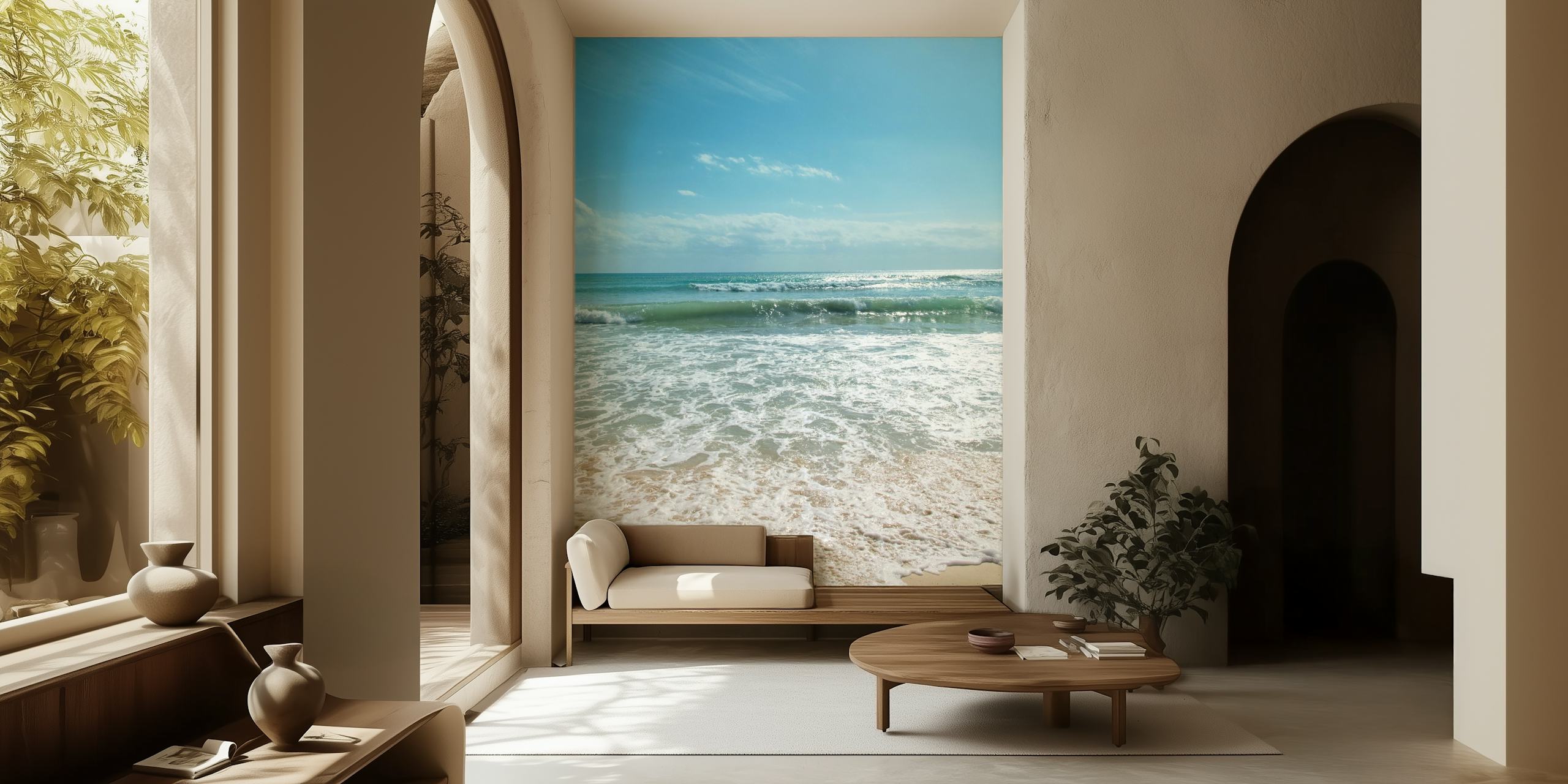 Caribbean Ocean Tapete in einem Zimmer