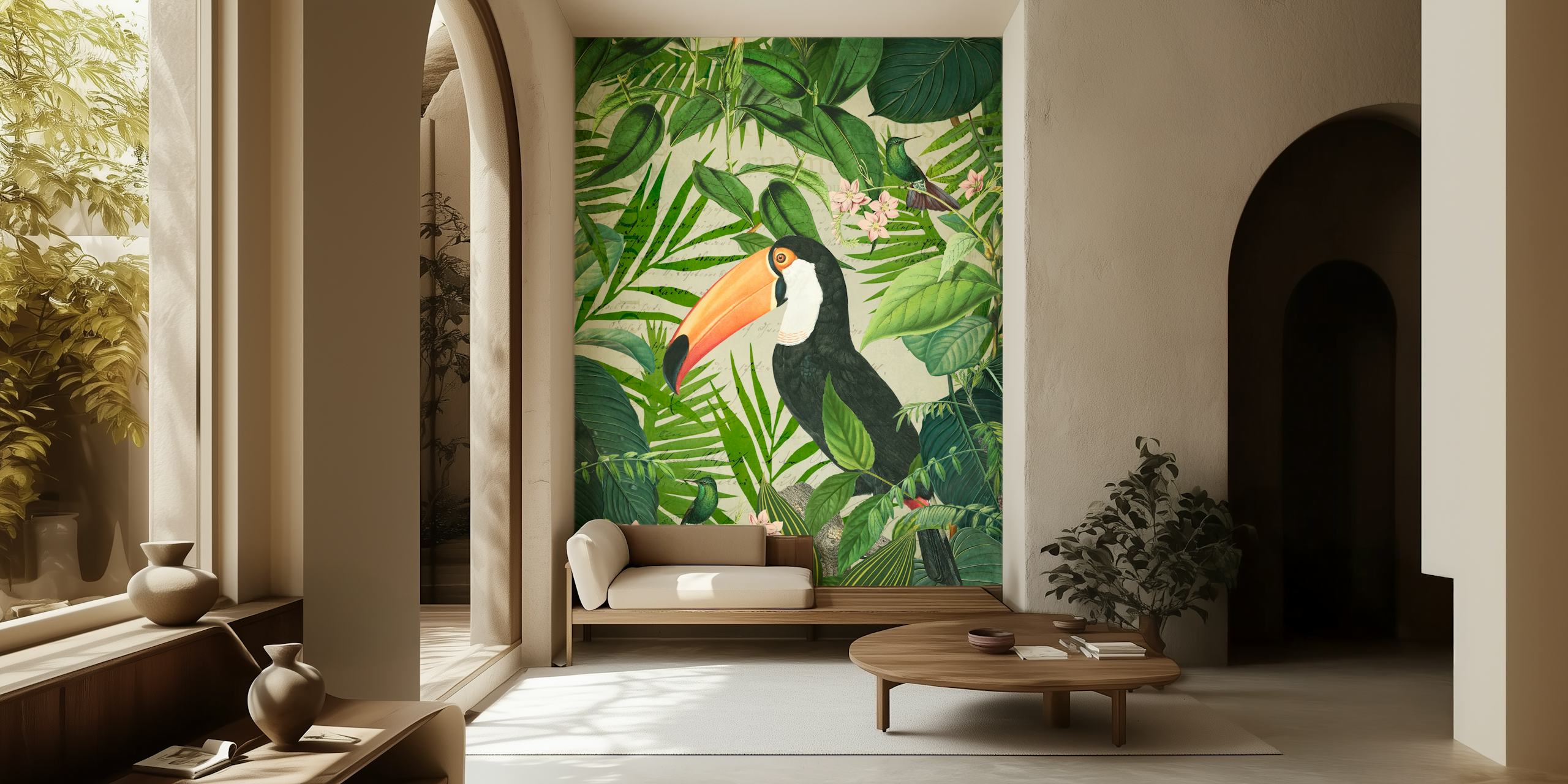 Tropical Toucan tapet i et rum