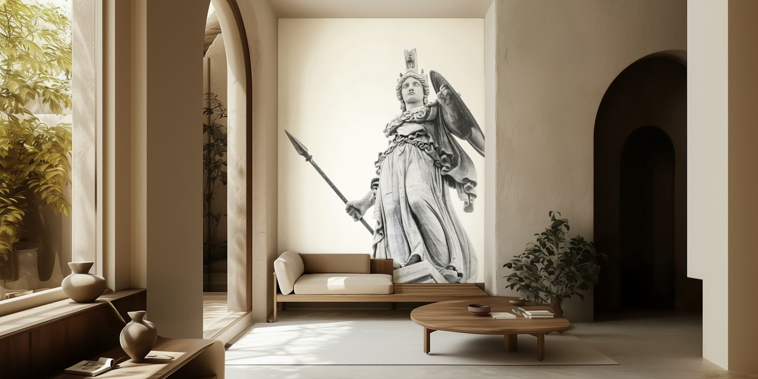 Athena Goddess of Wisdom tapet i et værelse