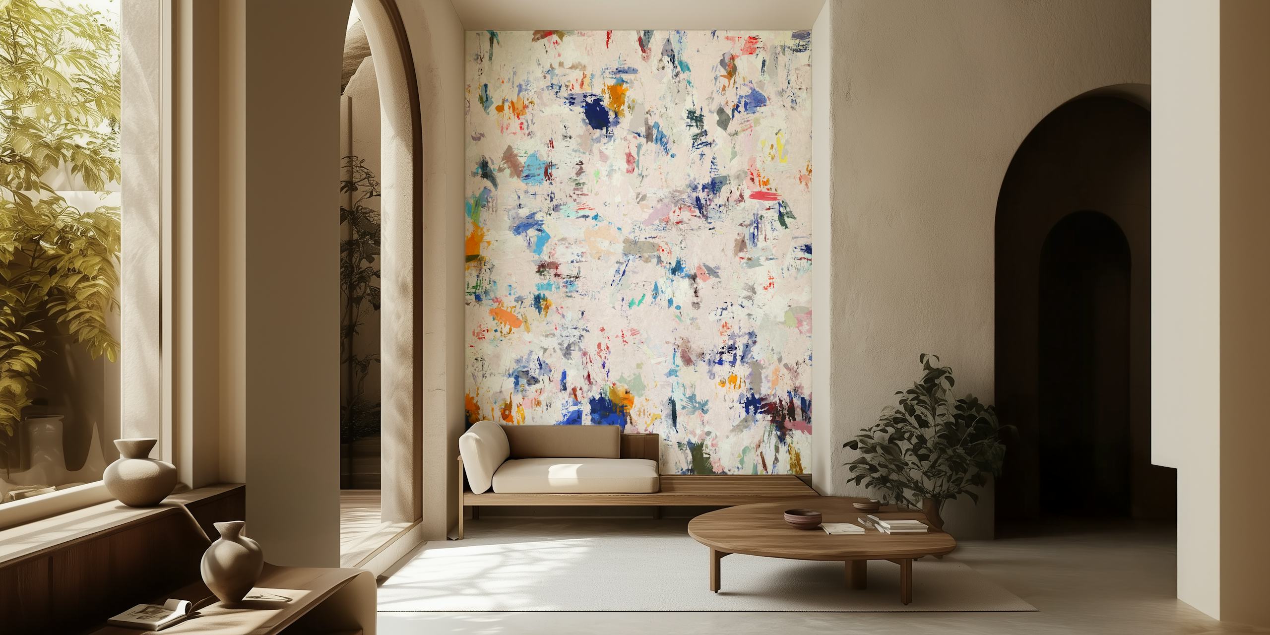 Random Brush Strokes 4 wallpaper in a room