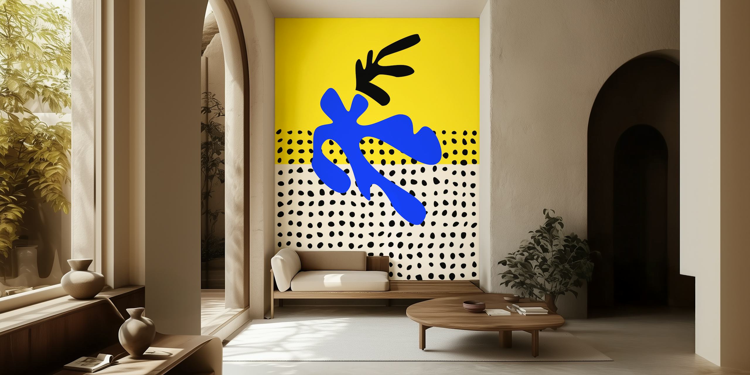 Vibrant Matisse Inspired Art tapetti huoneessa