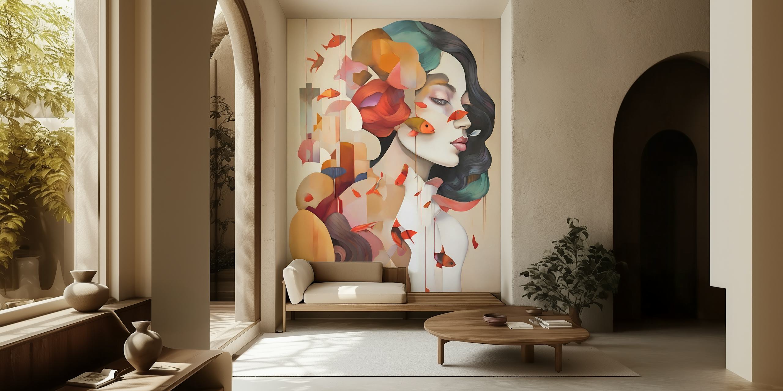 Vibrant Nature Muse 5 wallpaper in a room