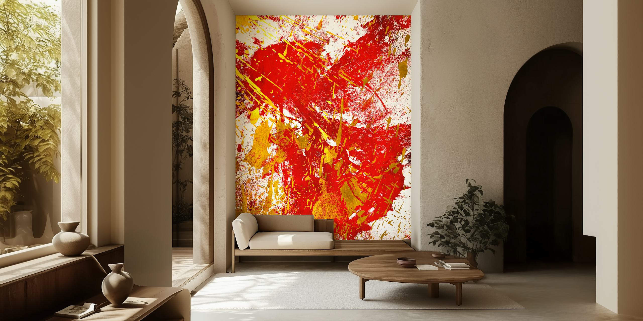 Tapeta Golden Blood Abstract 2 v pokoji