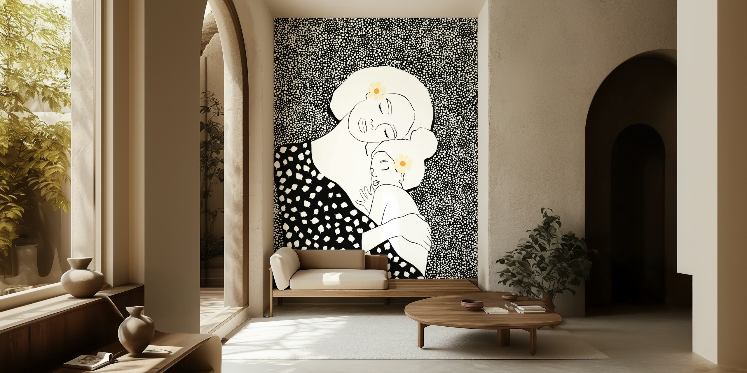 Eternal Bonds wallpaper in a cozy room