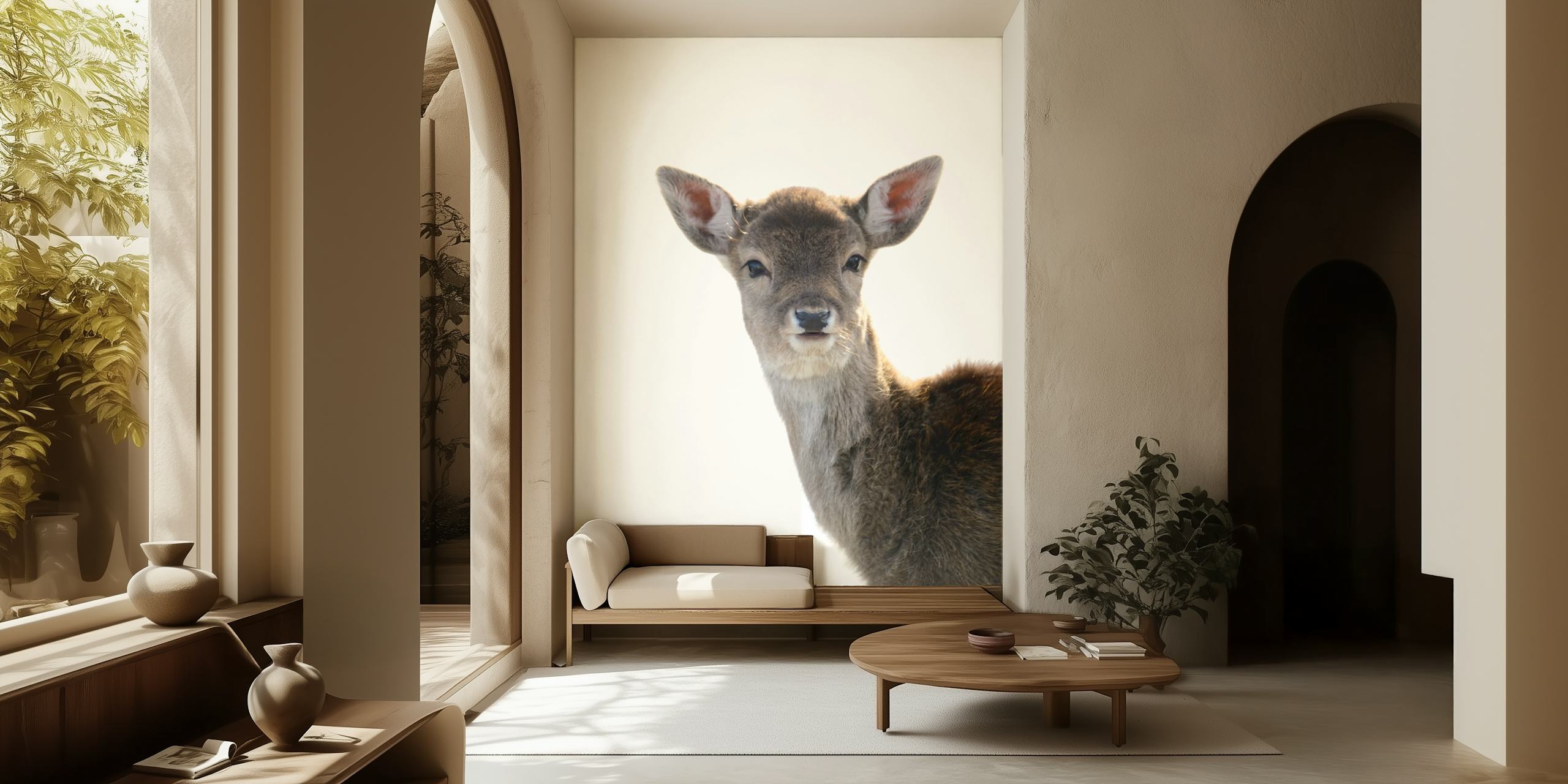 Tapeta Cute little Fawn v pokoji