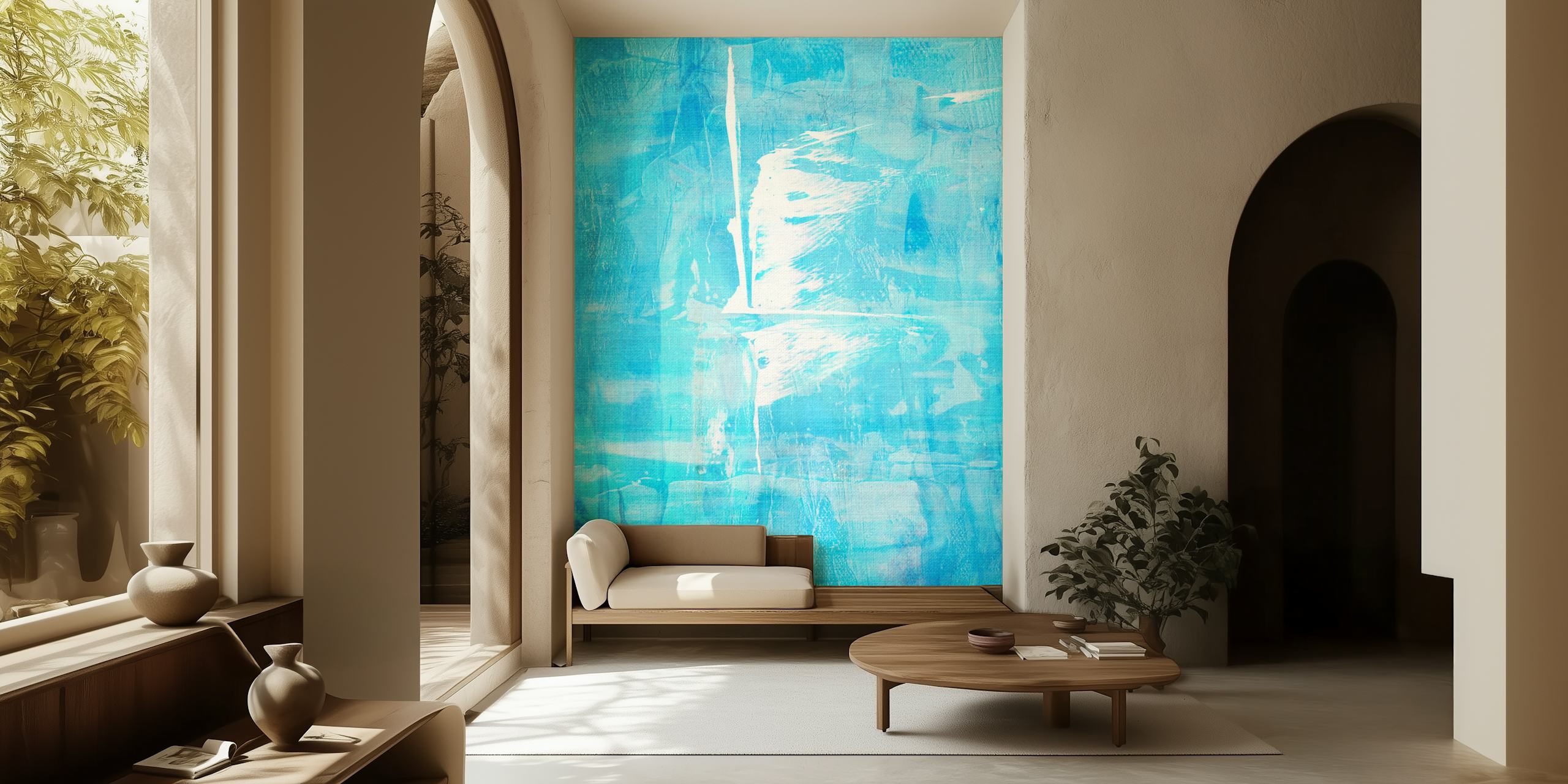 Sail 1 wallpaper in a modern room