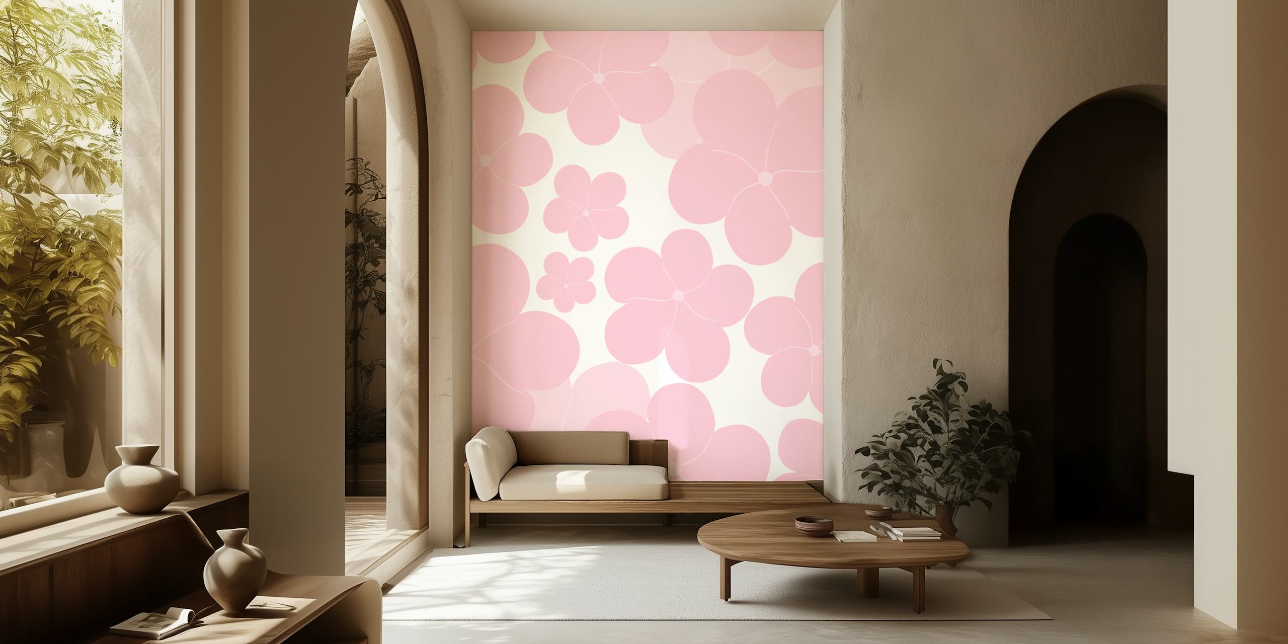 Pink Flower Dream 1 en una habitación brillante