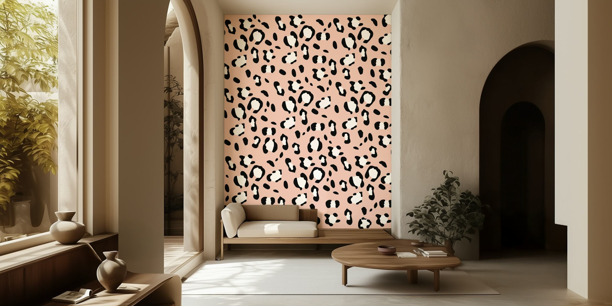 Tapeta w leopardzie animal print w pokoju