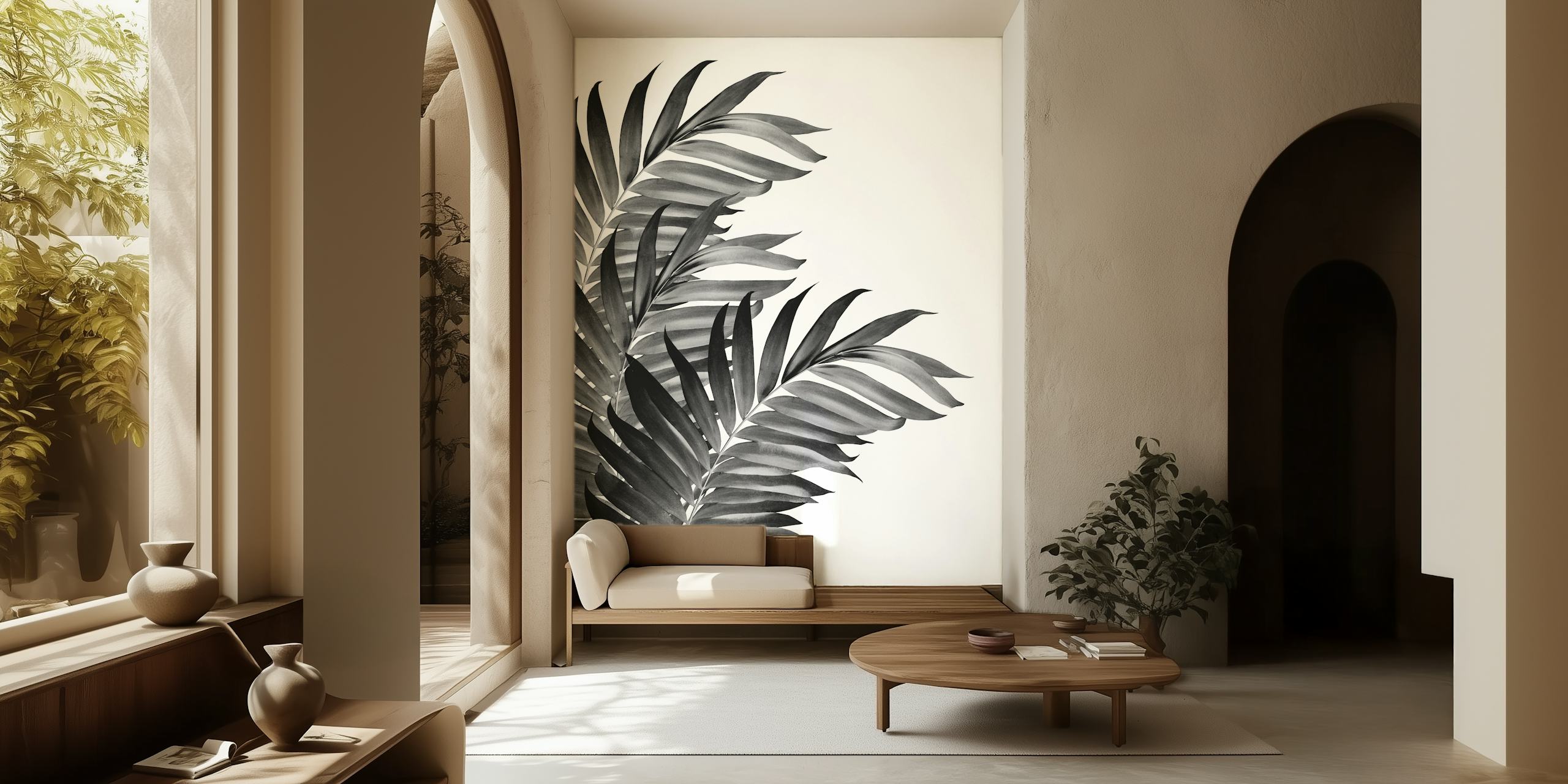 Palm leaves wallpaper in een kamer