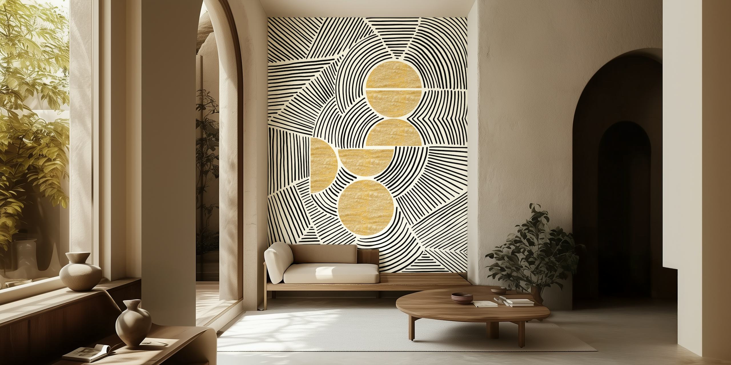 Bauhaus - Tribal wallpaper in a room