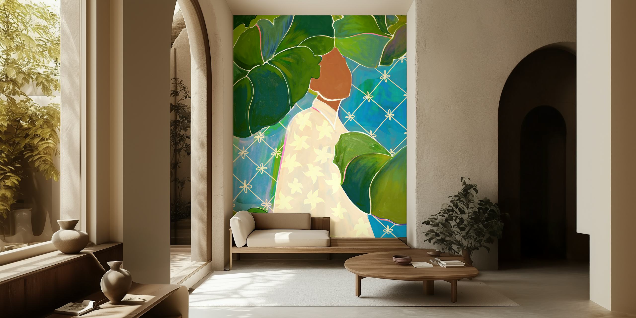 Tropical Mood tapetti huoneasetelmassa