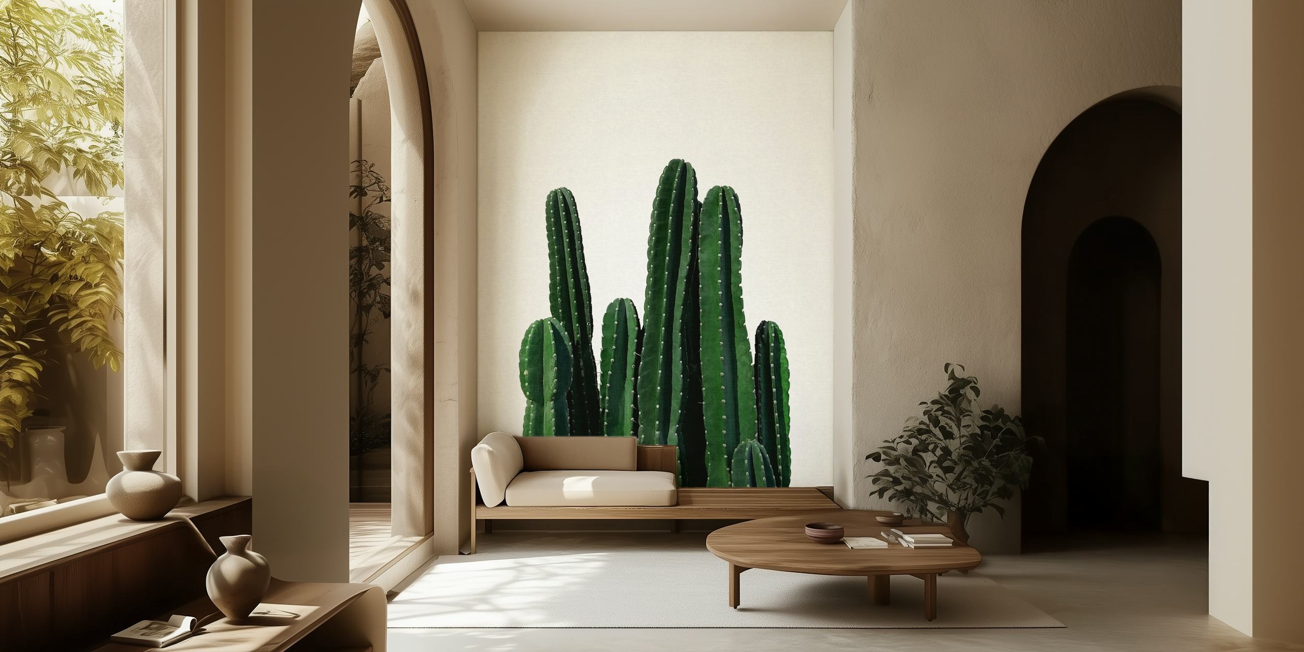 Papel de parede Cactus em um ambiente