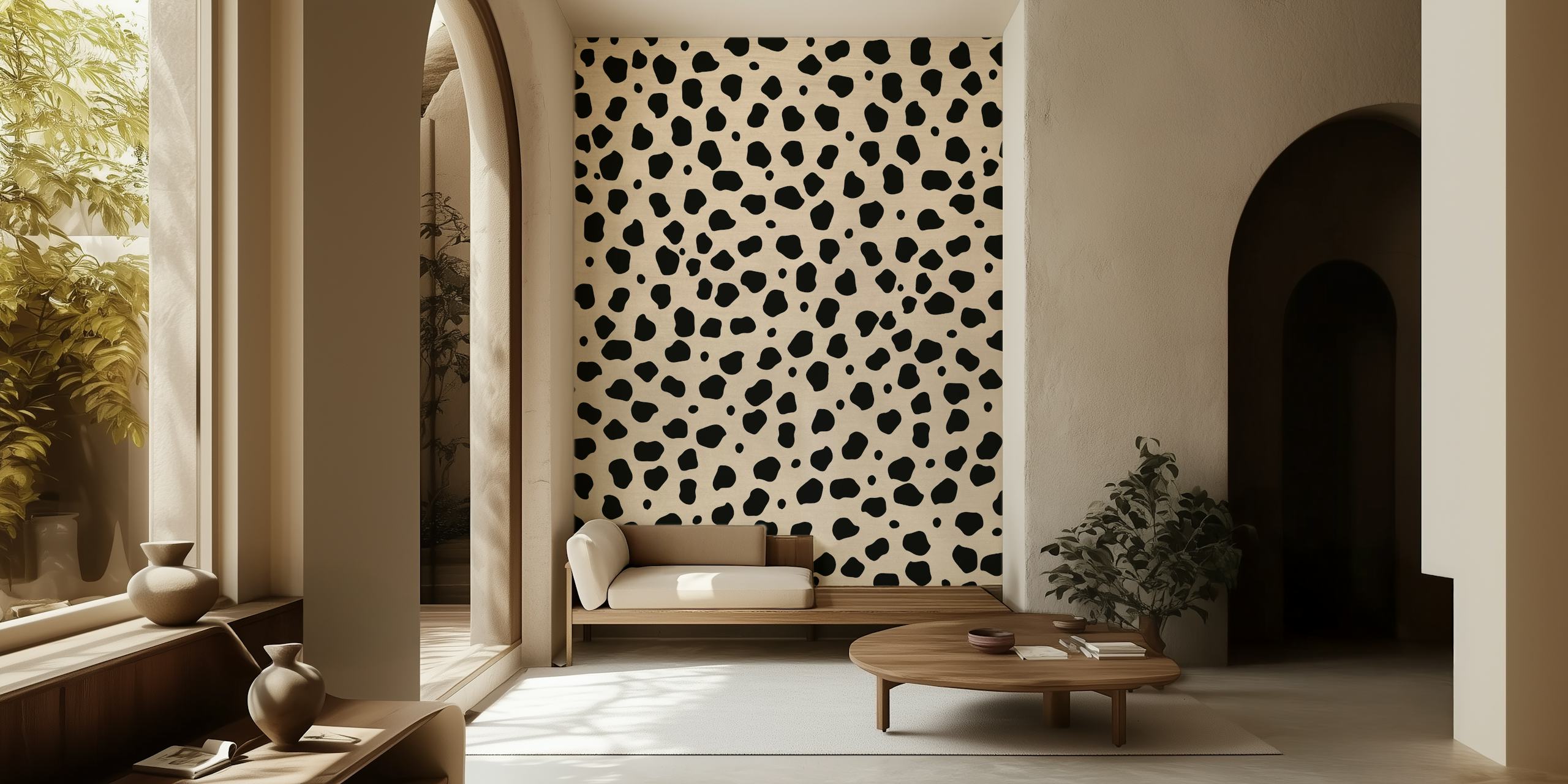 Cheetah Animal Tan Black 2 Tapetenmuster