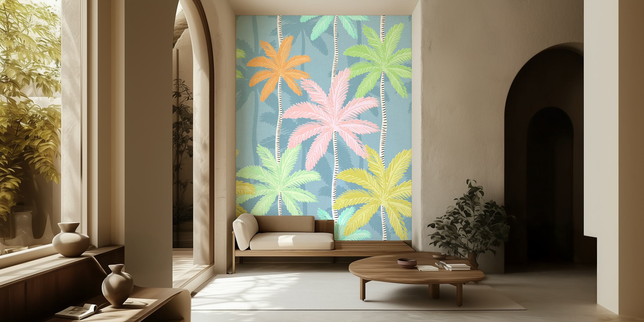 Retro Palm Springs Chic tapet i et rom