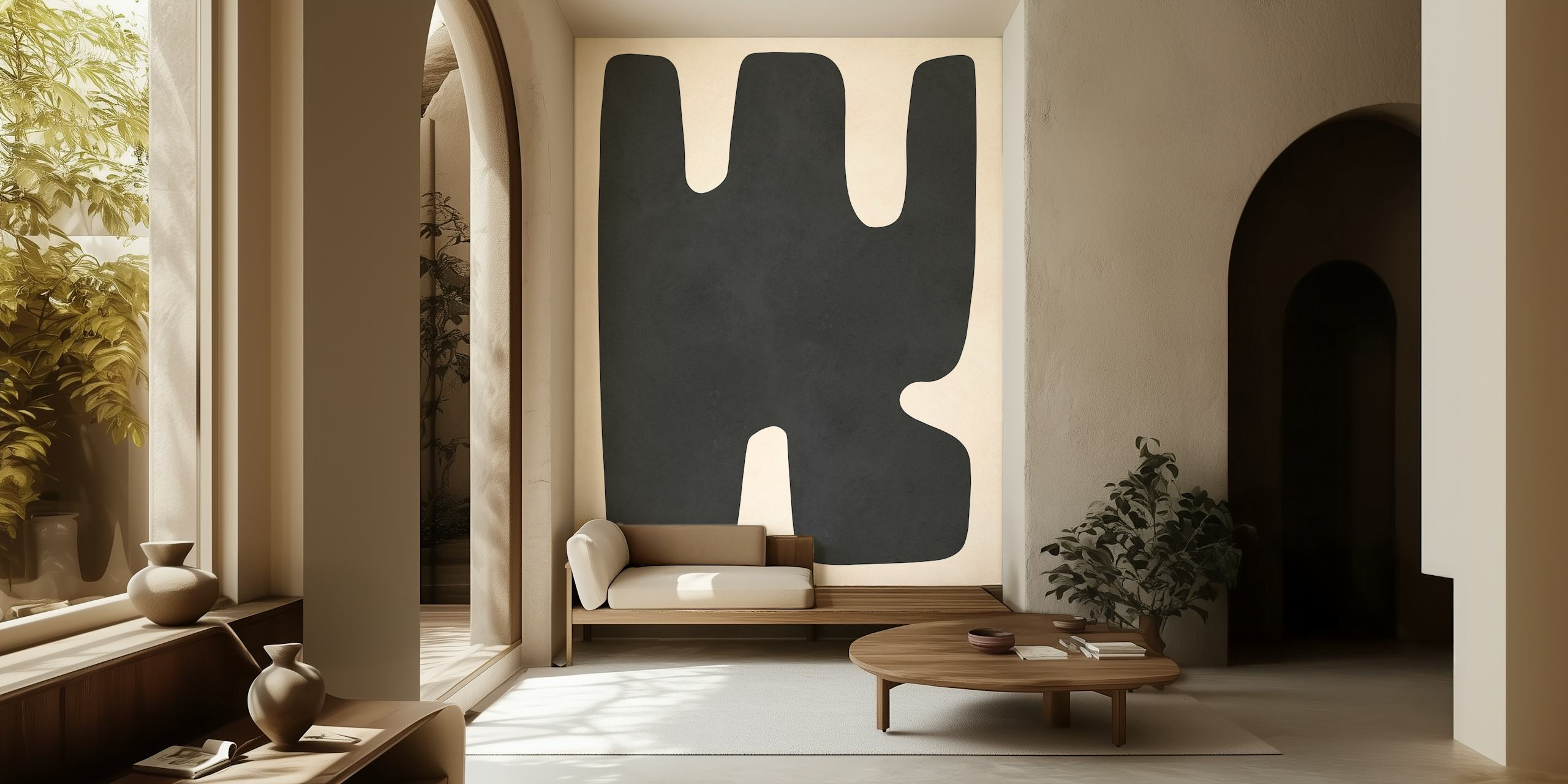 Abstract Monochrome Form i et rom