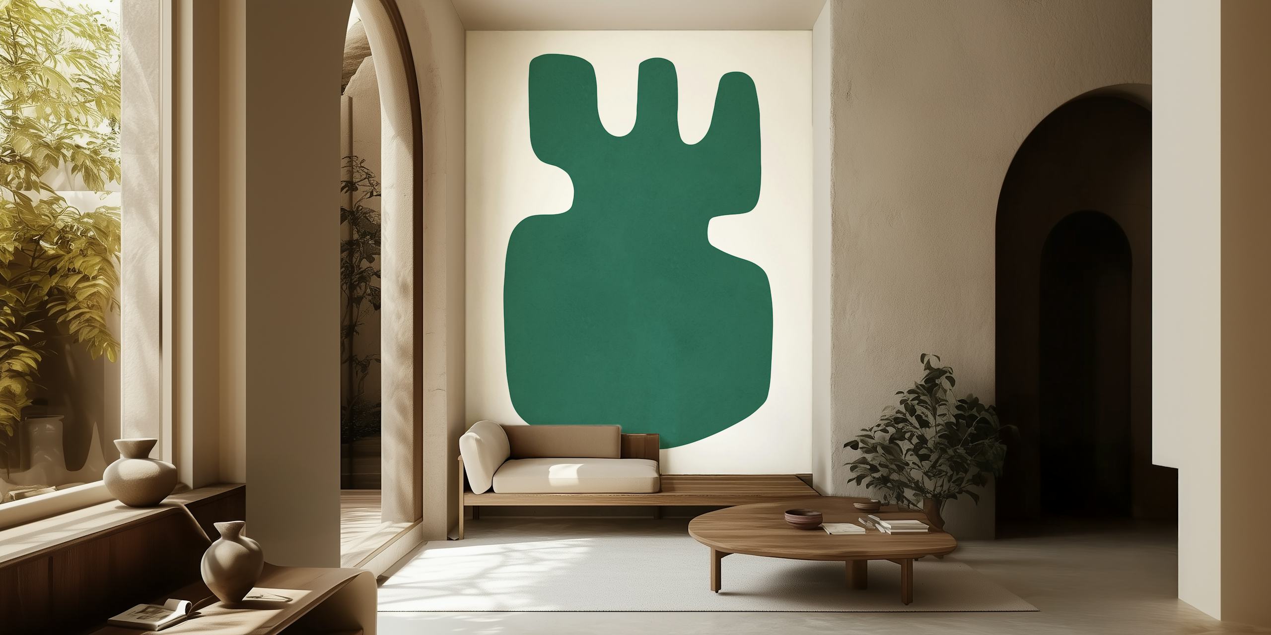 Emerald Organic Silhouette tapet i et rom
