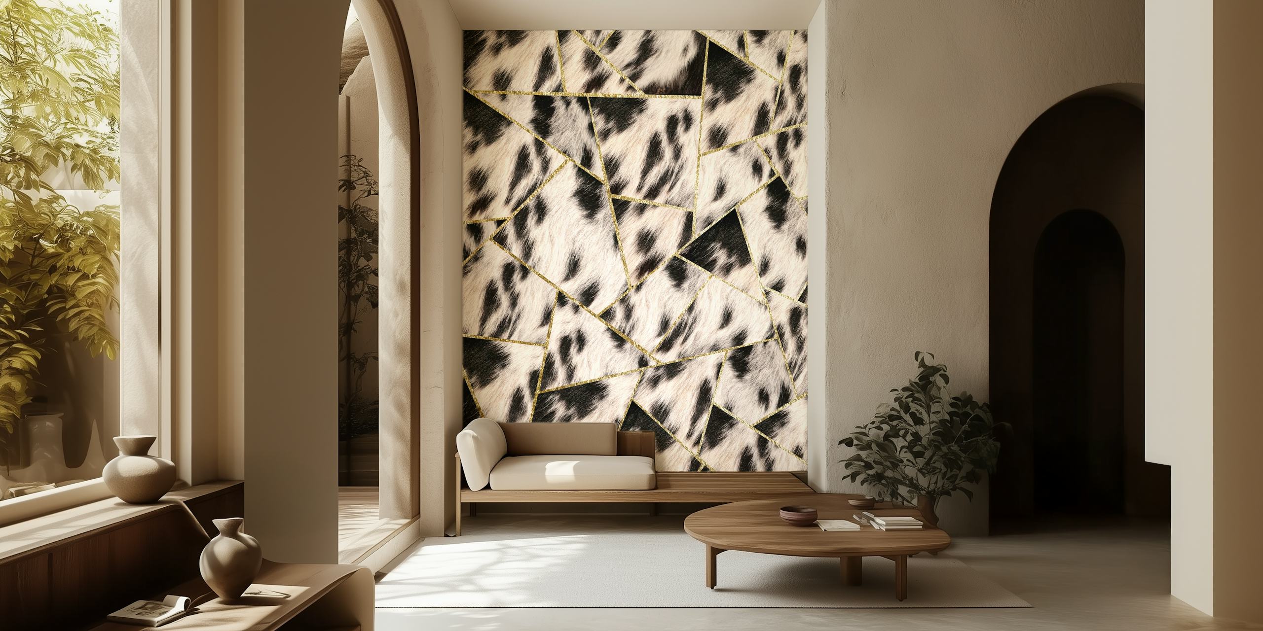 Animal Fur Gold Geo Glam 1 dans une pièce moderne