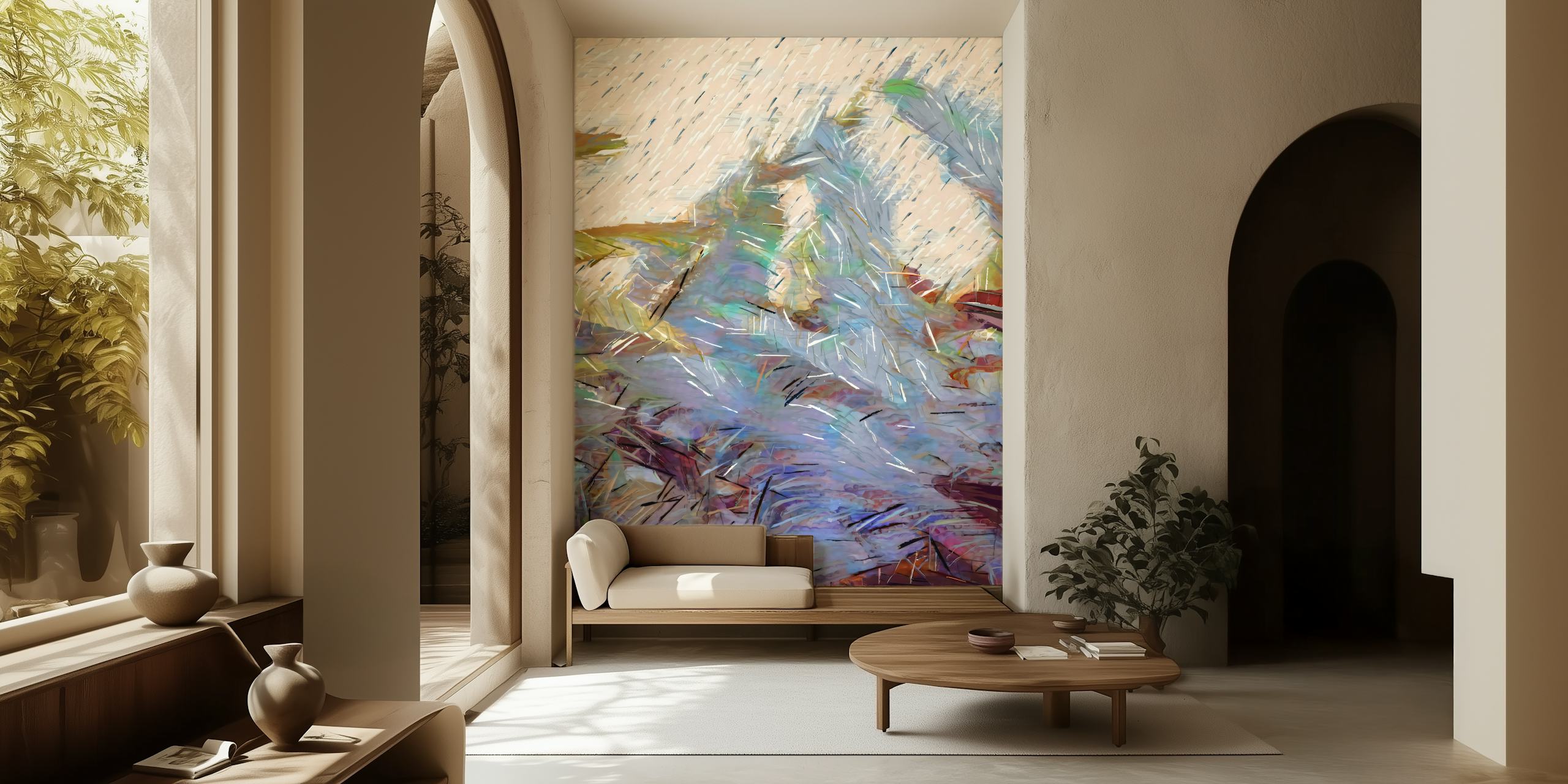 Papel de parede Beyond The Forest em um quarto