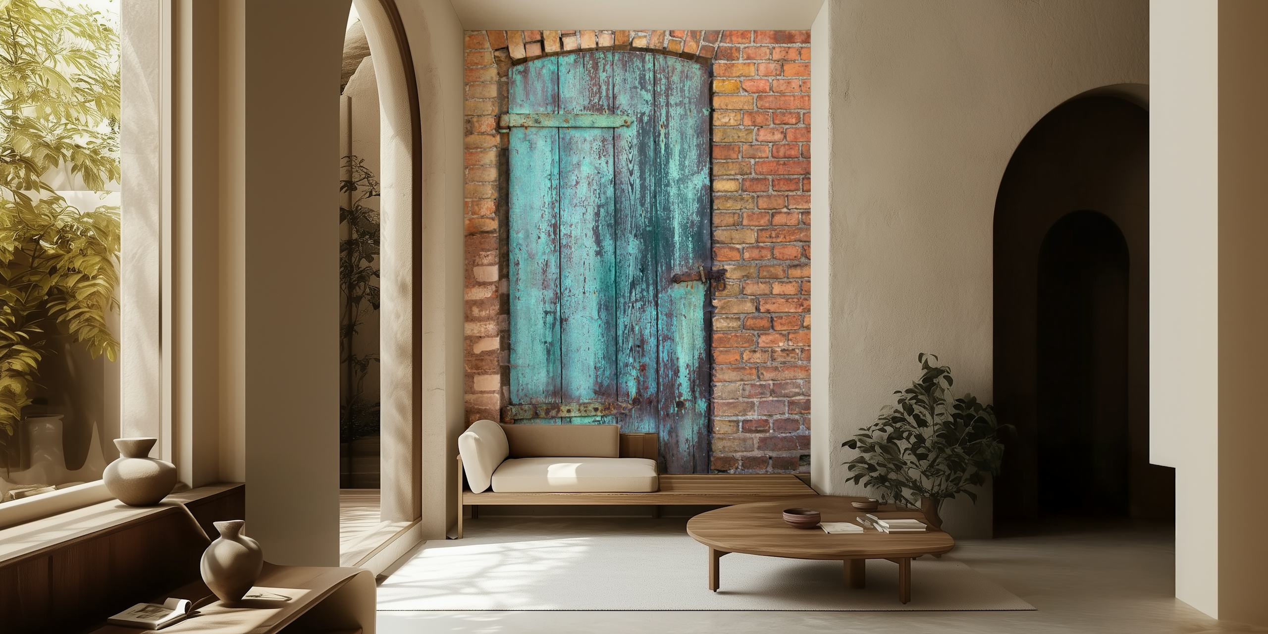 Design tapety Old Door na zdi