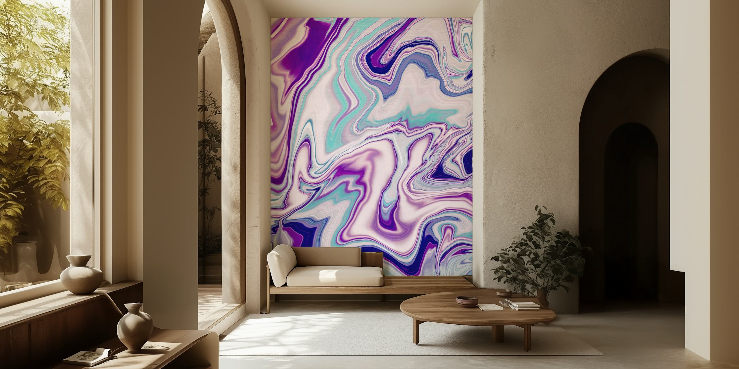 papier peint Liquid Unicorn Marble Dream dans une pièce