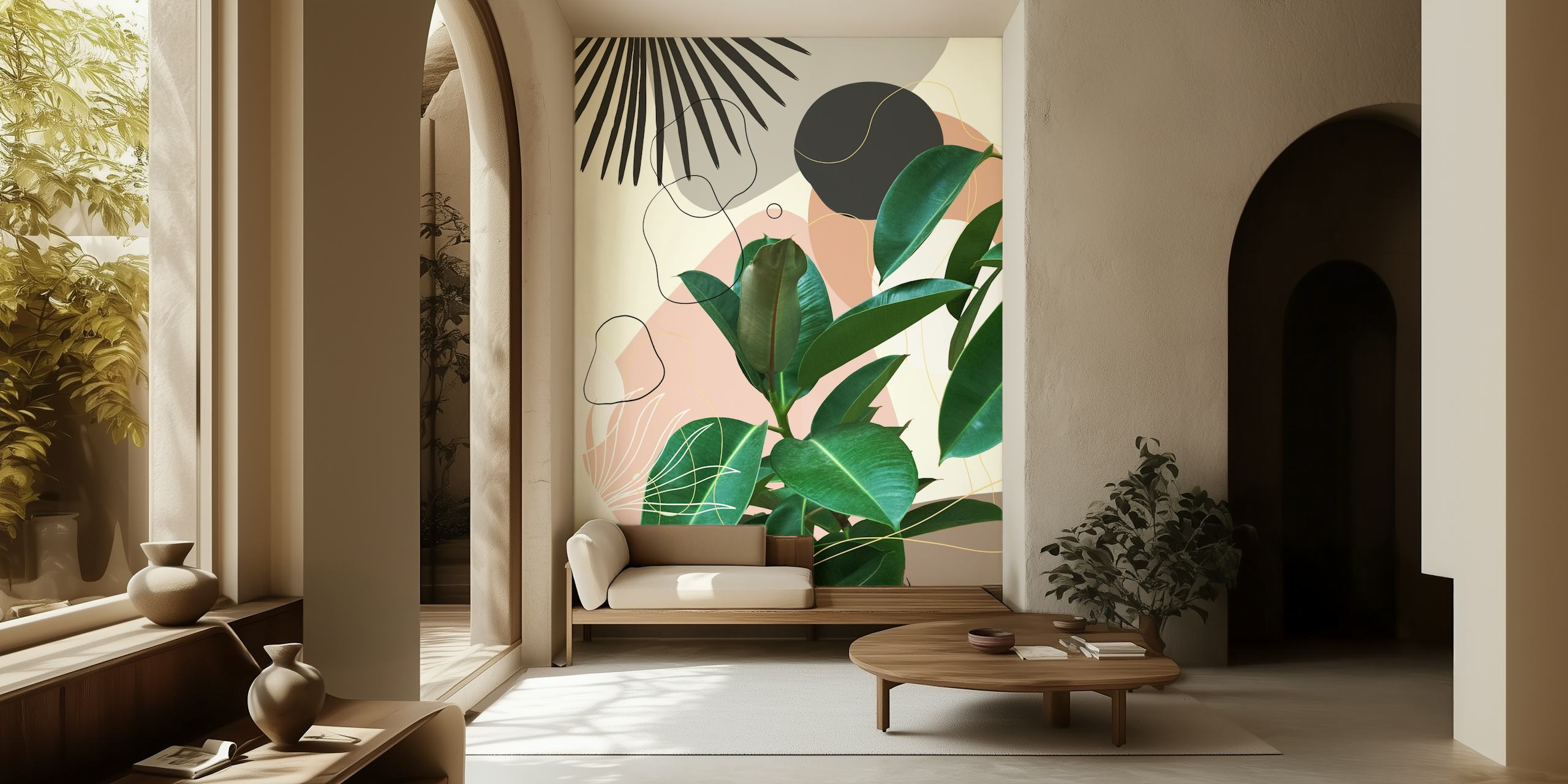 Ficus Fan Palm Finesse 1 wallpaper in a room