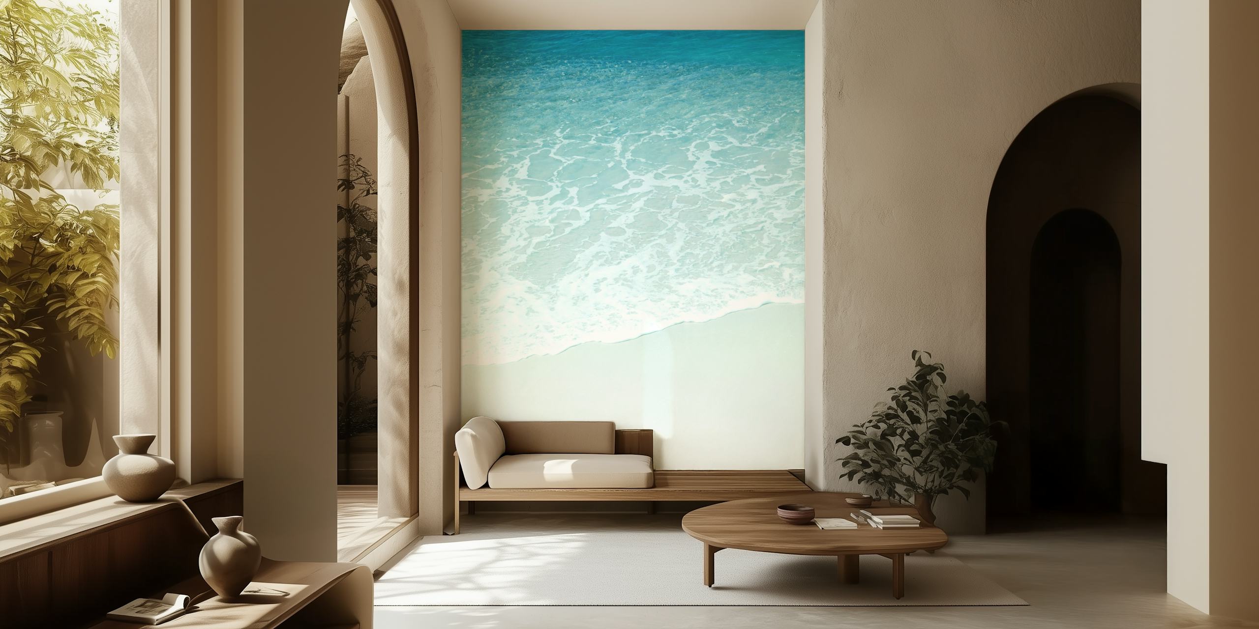 Caribbean Ocean wallpaper in a room