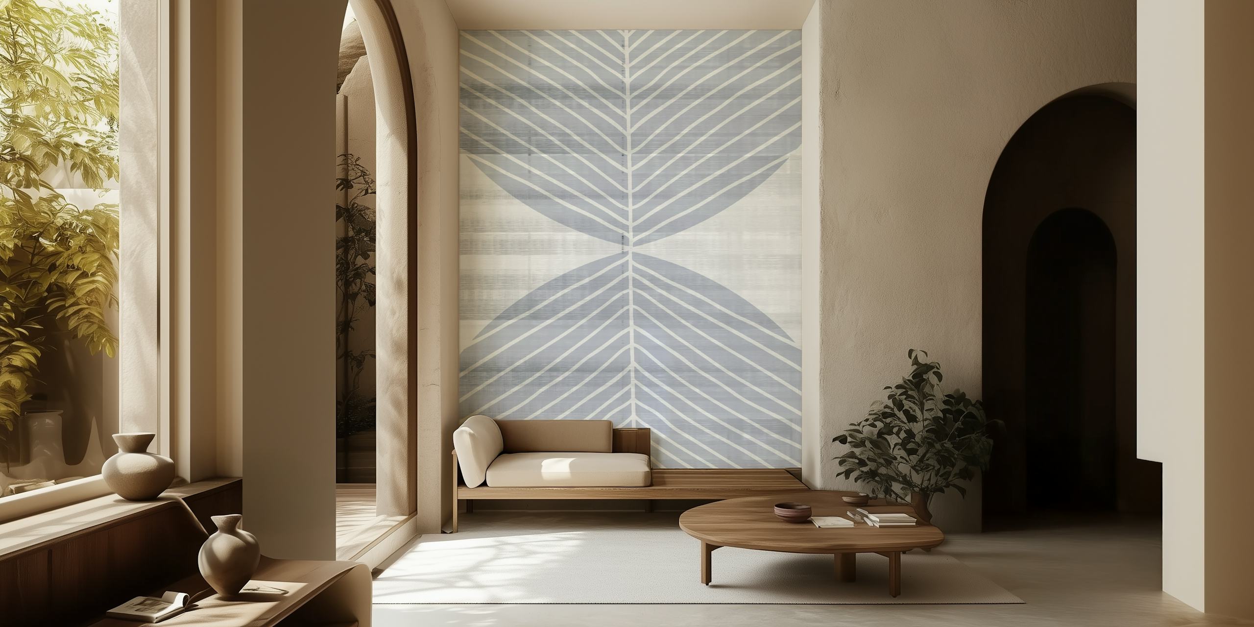 Minimal Leaf Silk tapet vist i et rom