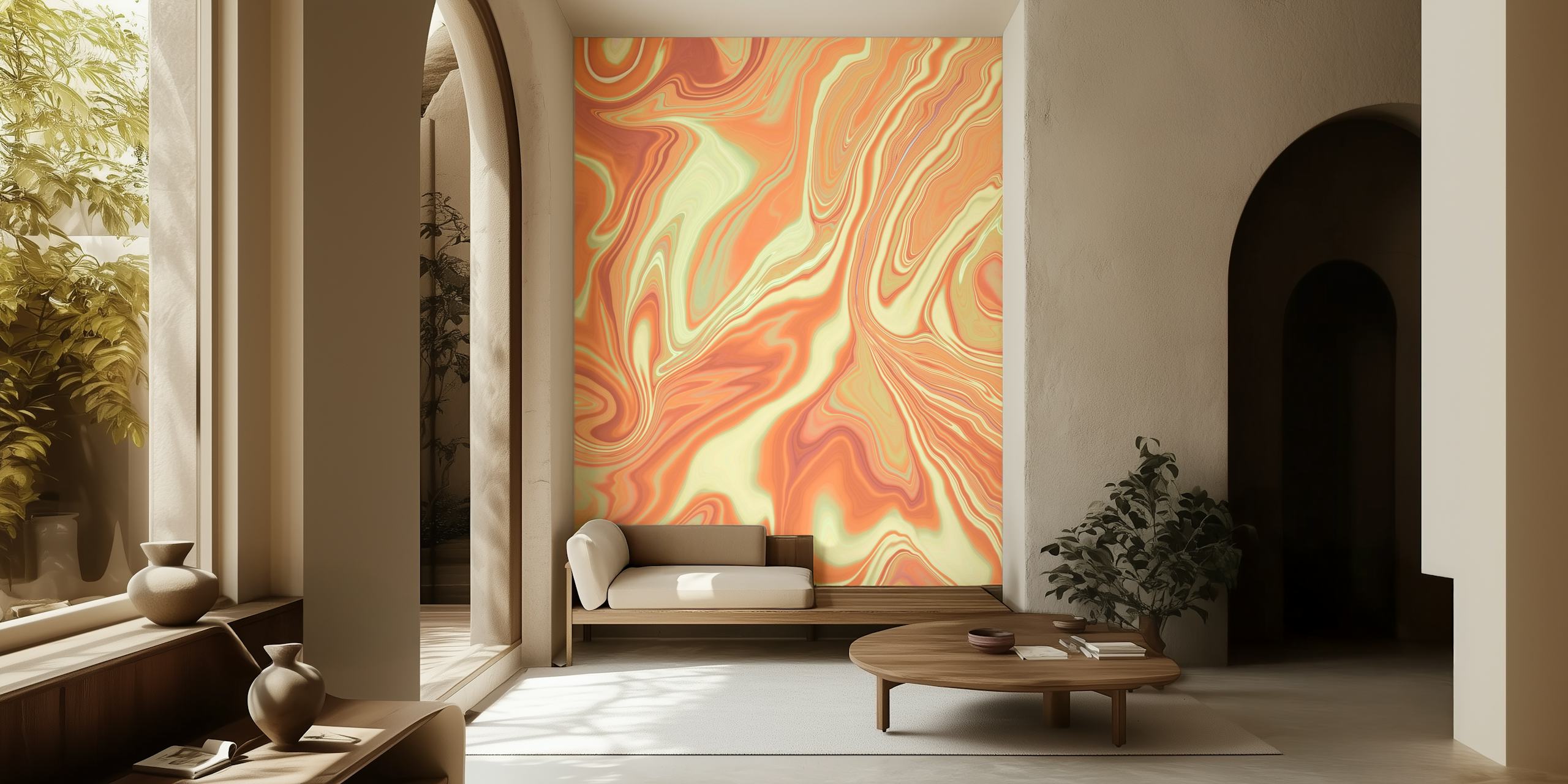 Liquid Retro Swirl Dream 1 tapetti huoneessa