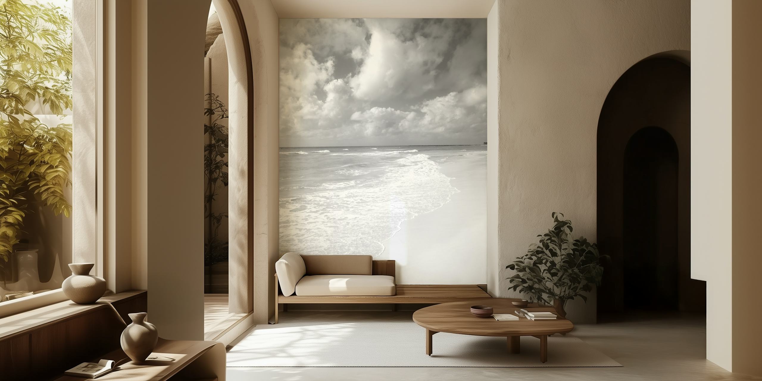 Caribbean Ocean Tranquility wallpaper in a room