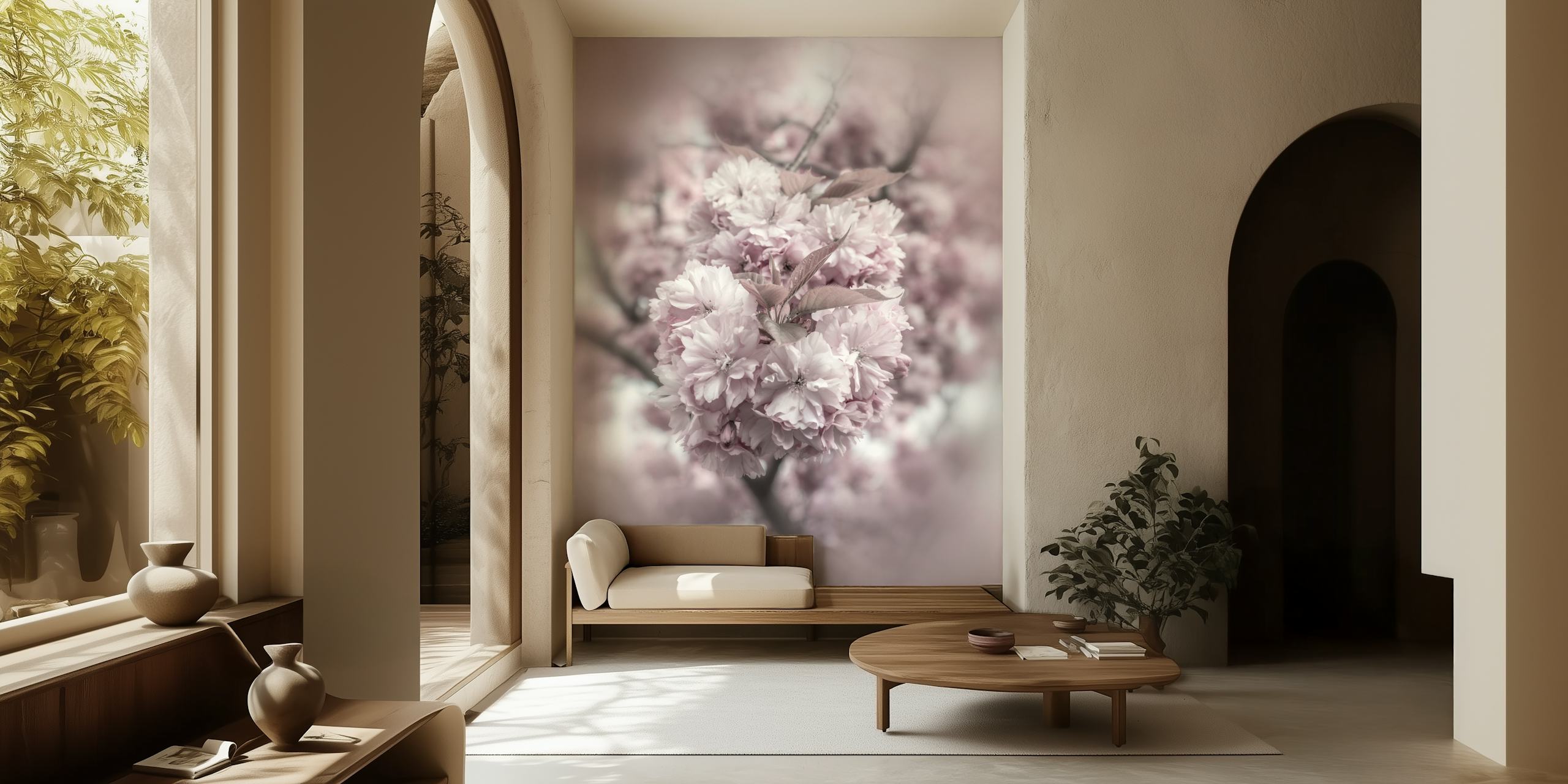 Cherry blossoms Tapete in einem Zimmer