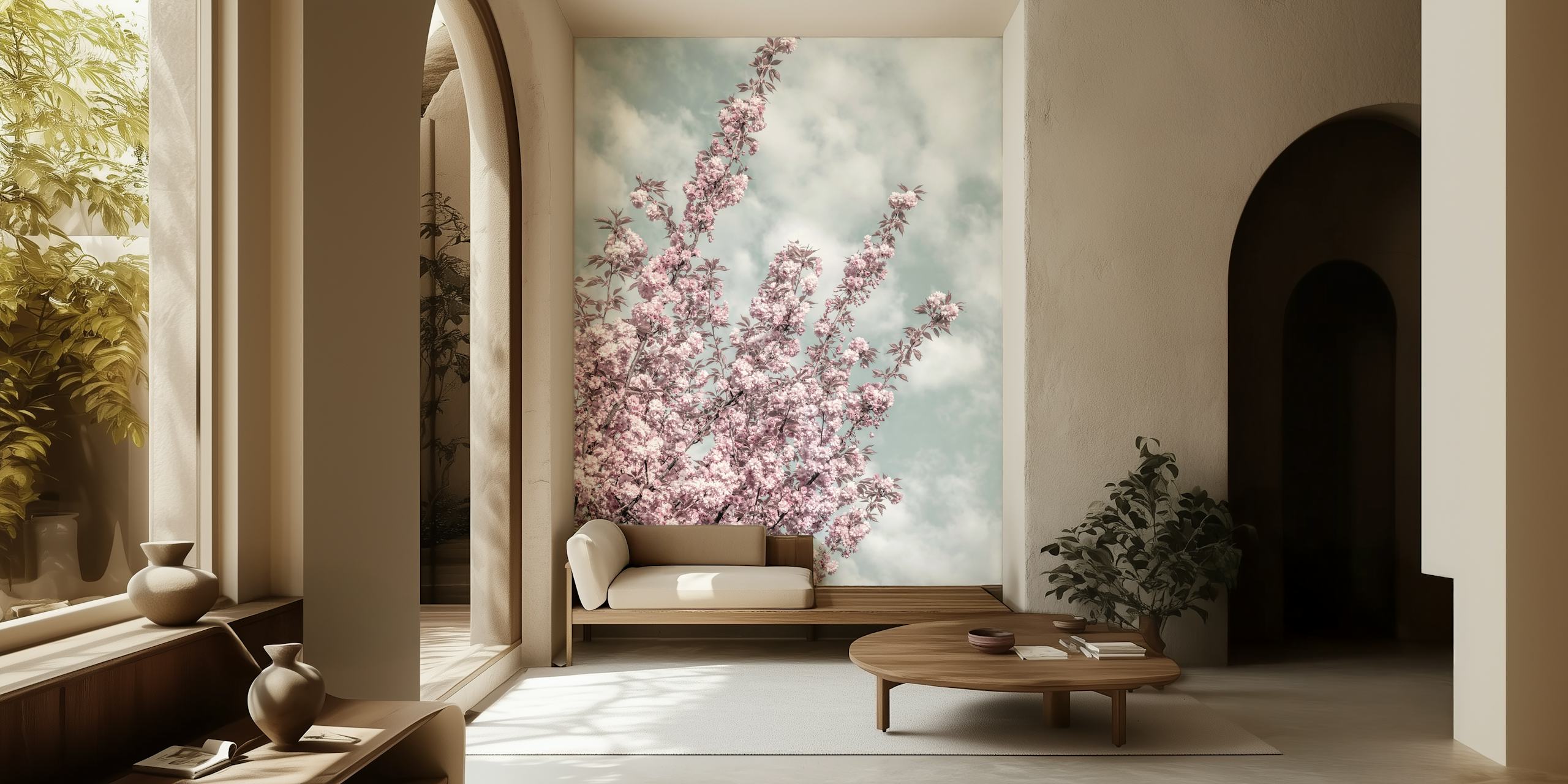 Cherry blossoms sky view huoneessa
