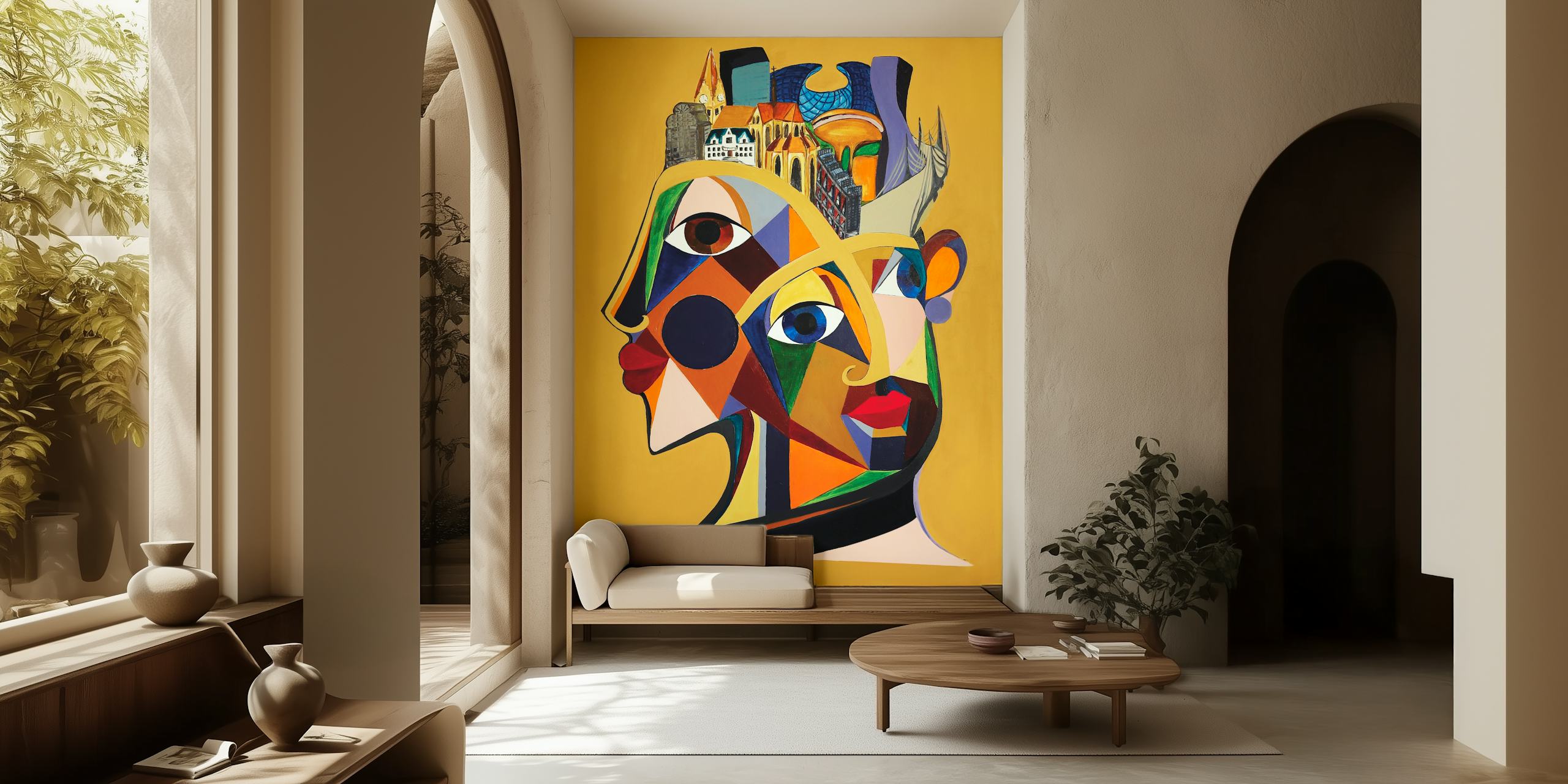 Malmö carta da parati artistica in una stanza