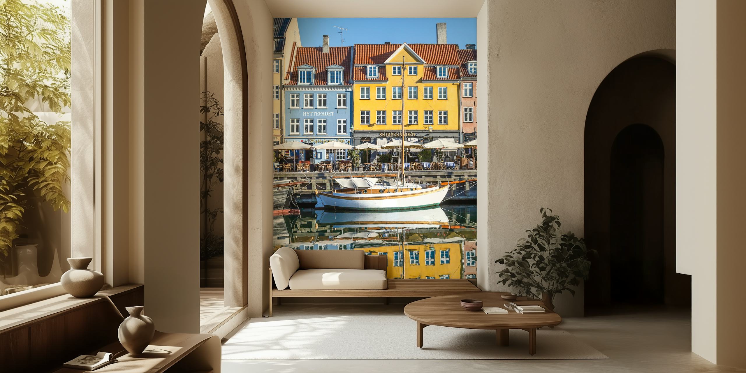Copenhagen Nyhavn Design Della Carta Da Parati In Una Stanza