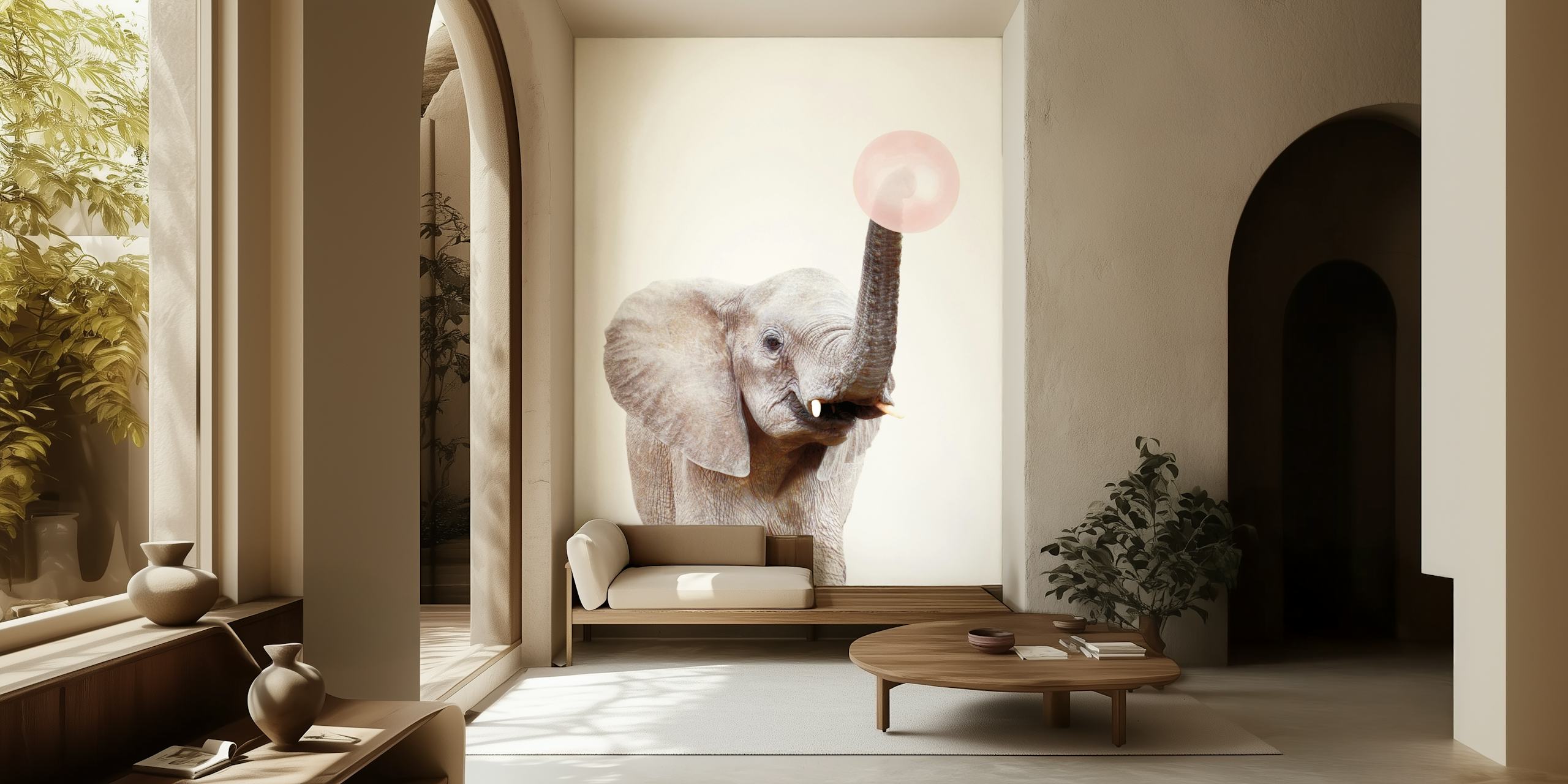 tapeta Bubble Gum Elephant u sobi
