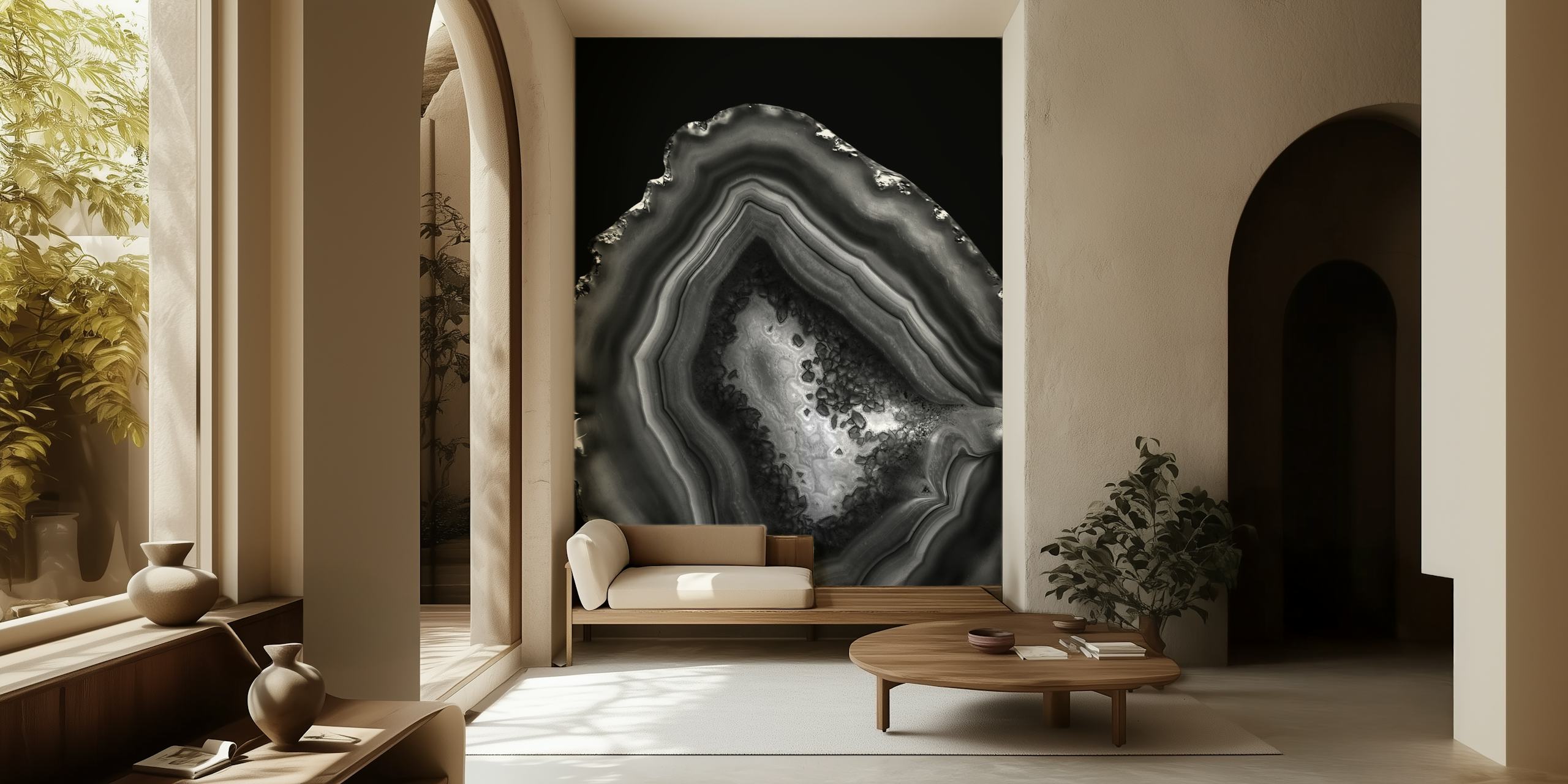 Black Night Agate Glam 1 tapet i et rum
