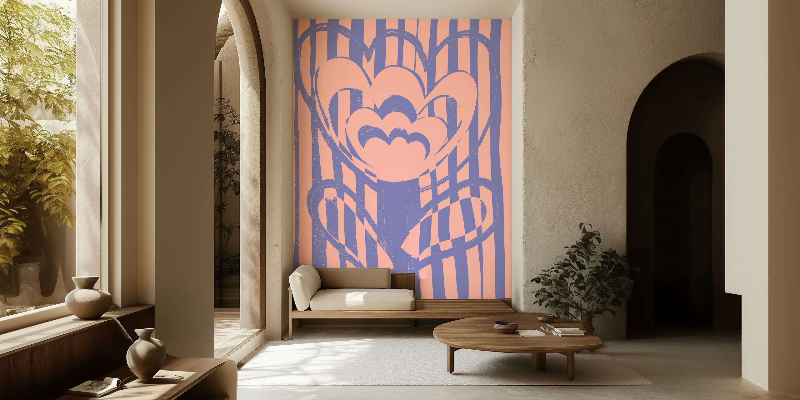 Papier peint Giant Flower dans une pièce moderne