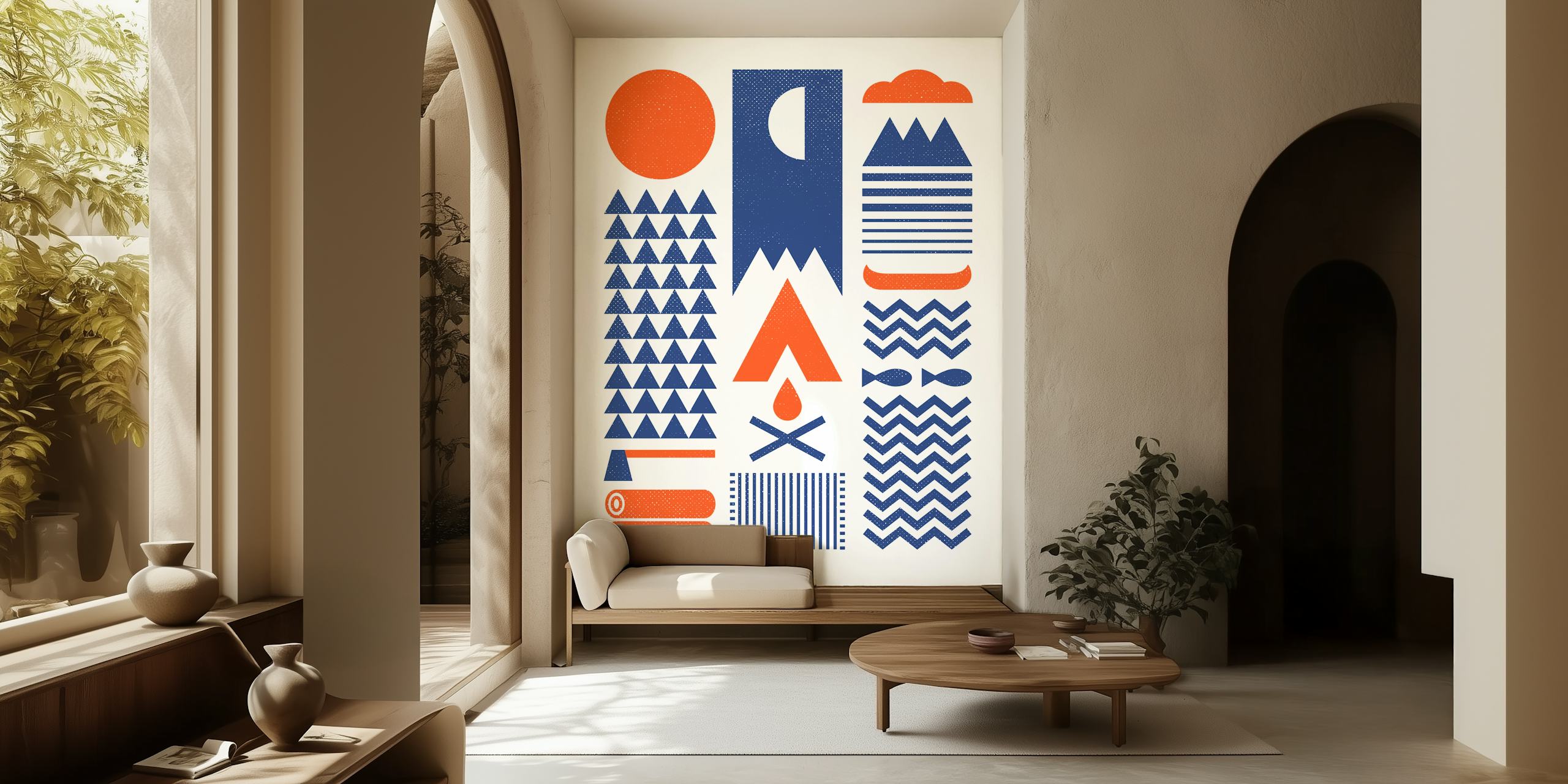 Simplified tapetdesign i et rom