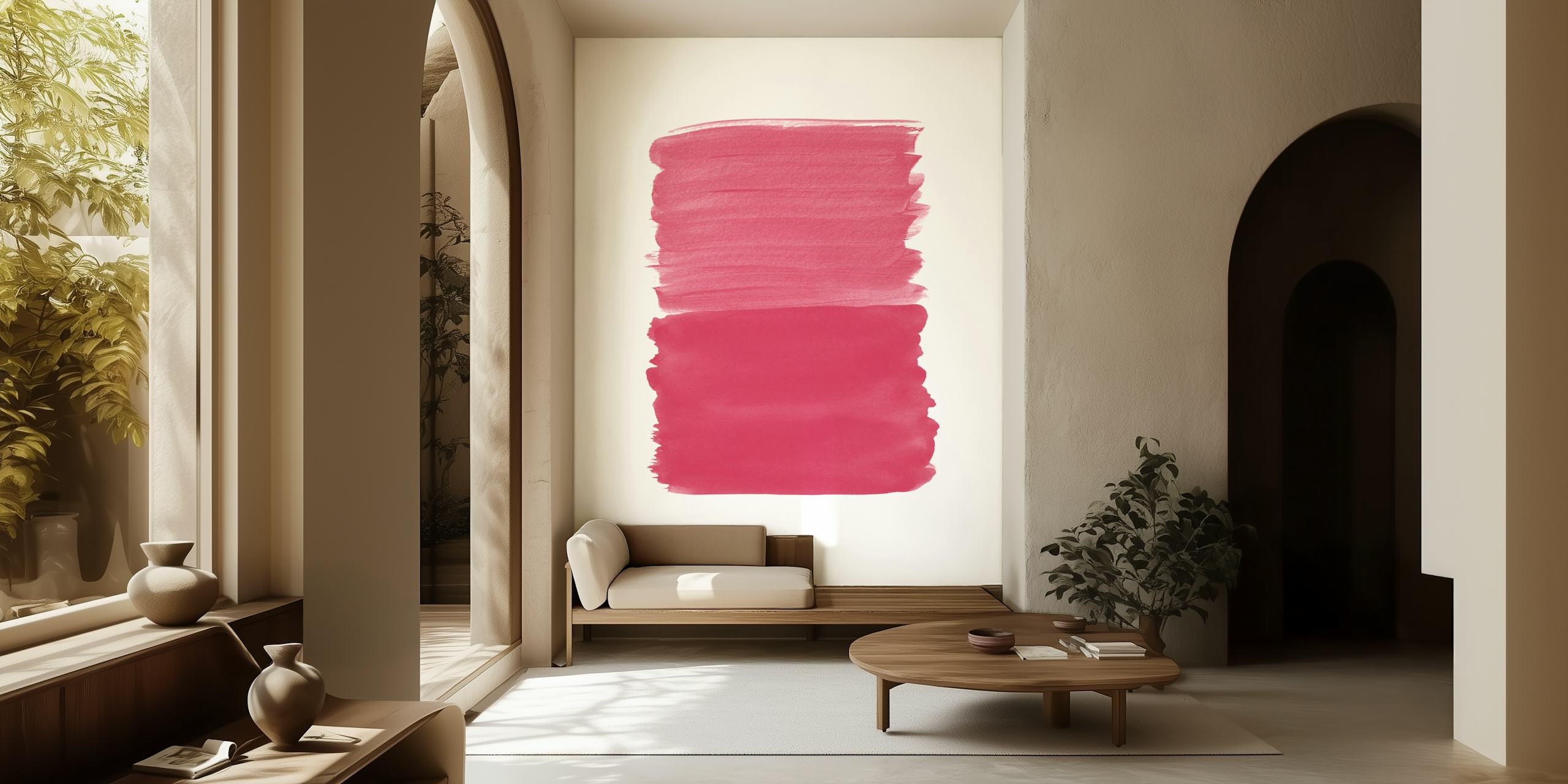 Magenta brush stroke pattern in abstract style wallpaper