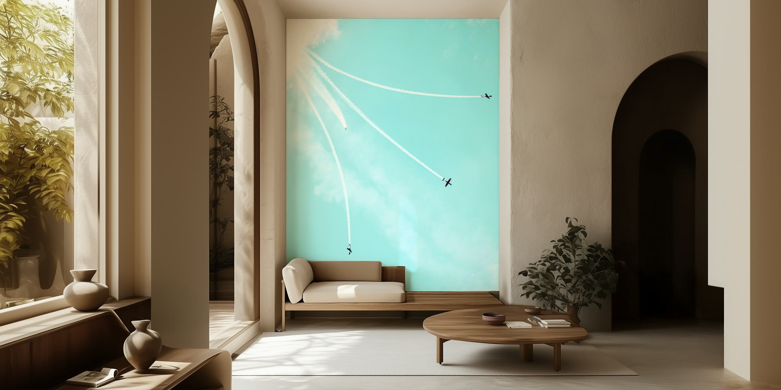 Design de papier peint Vintage IAF XIV dans une pièce