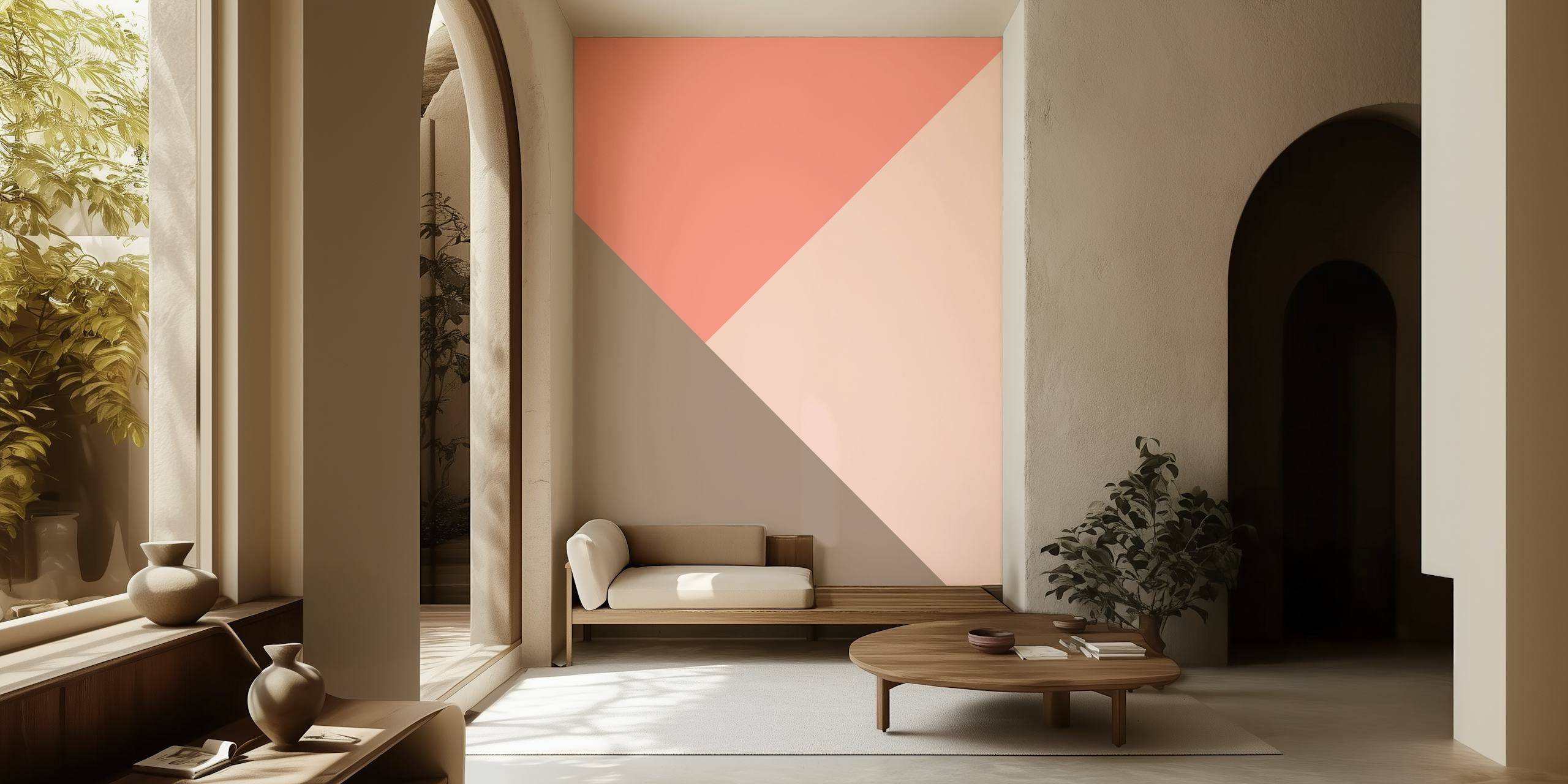 papel de parede Geometric Summer Glam 2 em um quarto