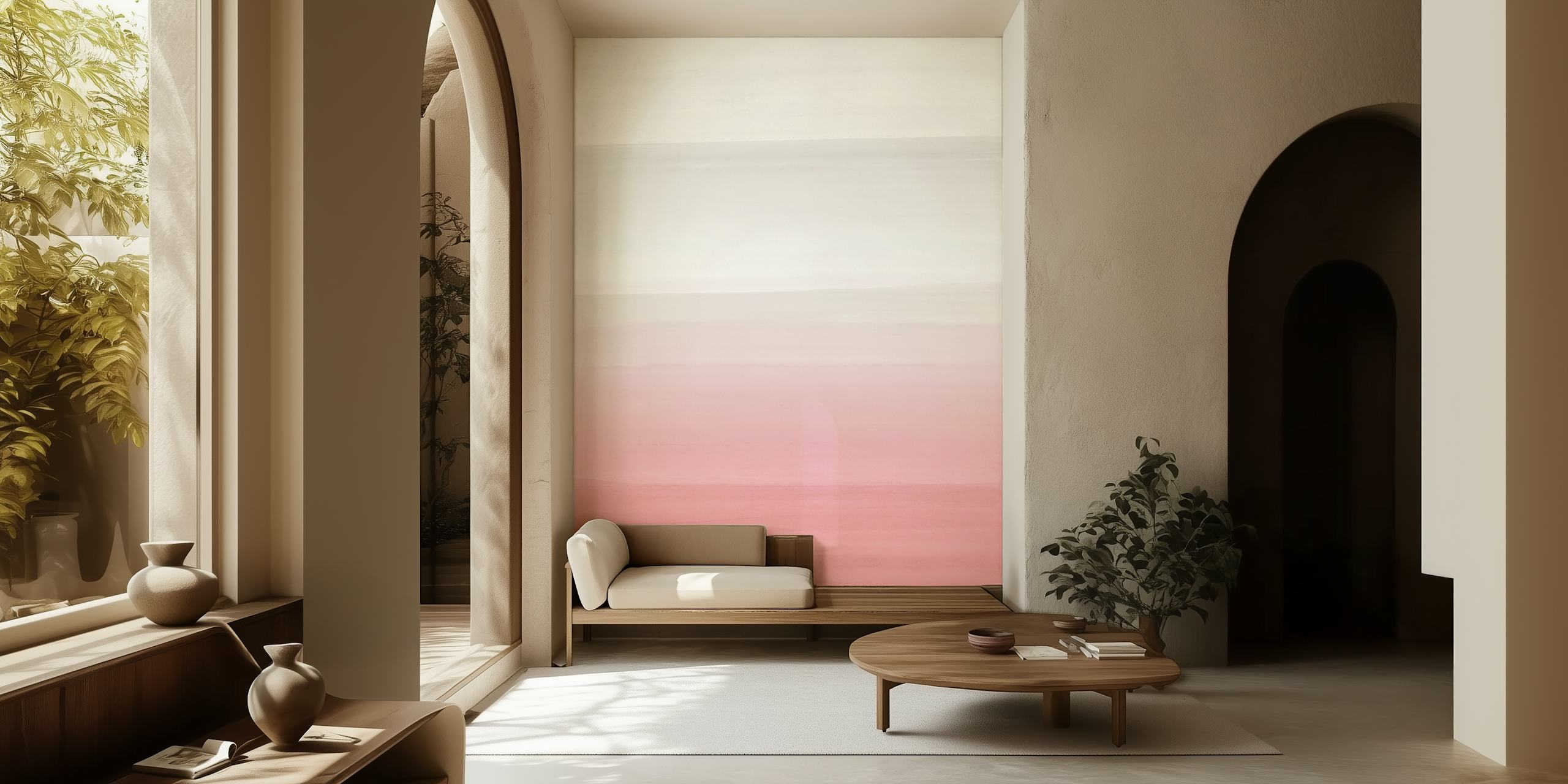 Blush and gray gradient abstract ombre wallpaper