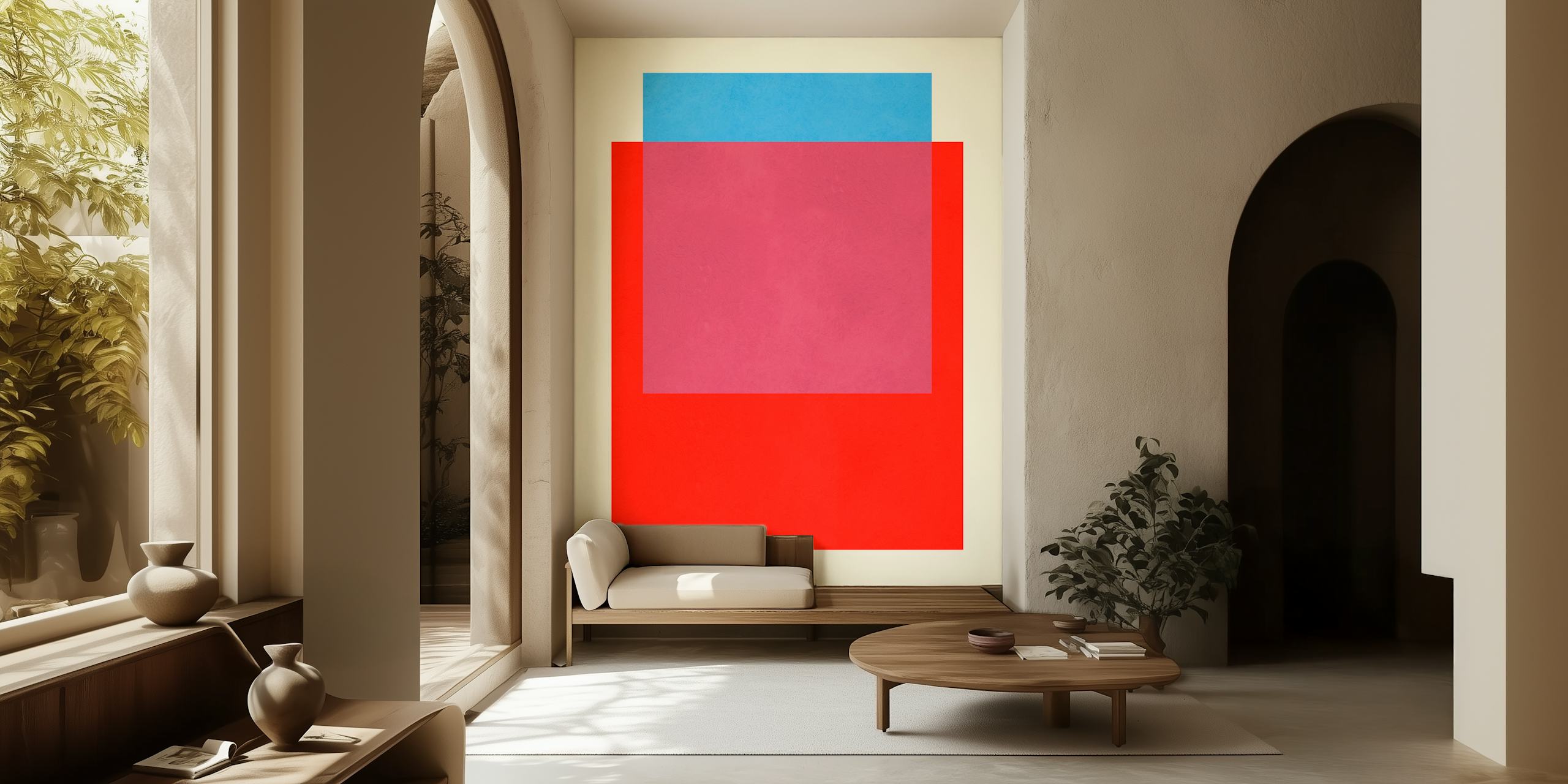 Contemporary modern wallpaper in a room