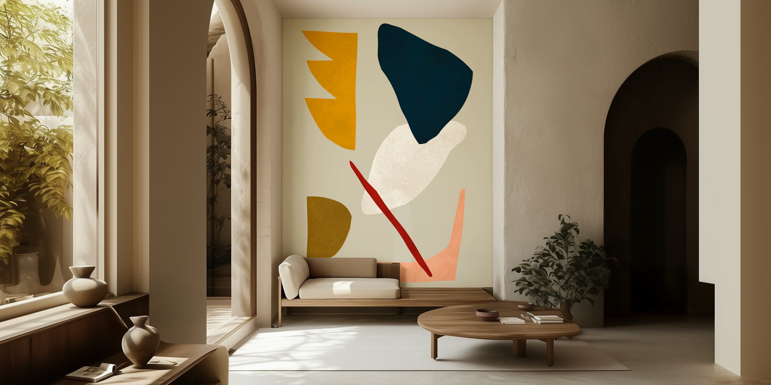 Expressionist harmony 9 wallpaper design in a room
