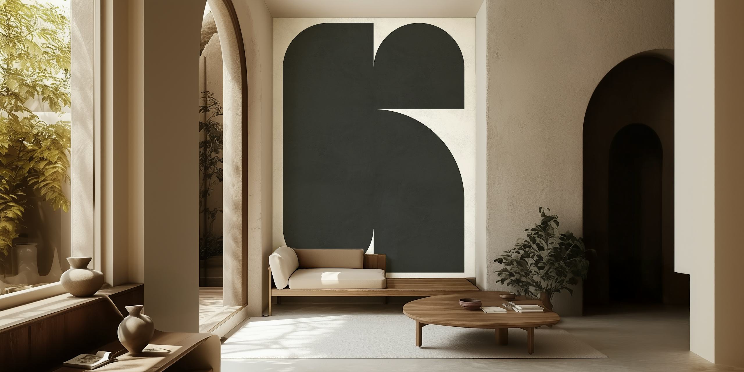 Black and white geometric shapes wallpaper