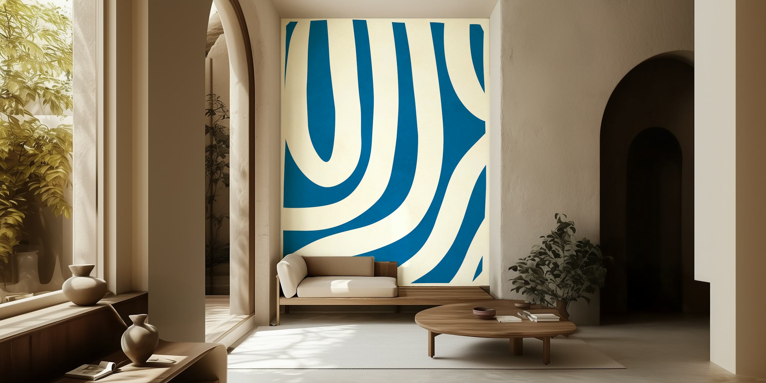 Sfondo blu con Lines on blue background 7