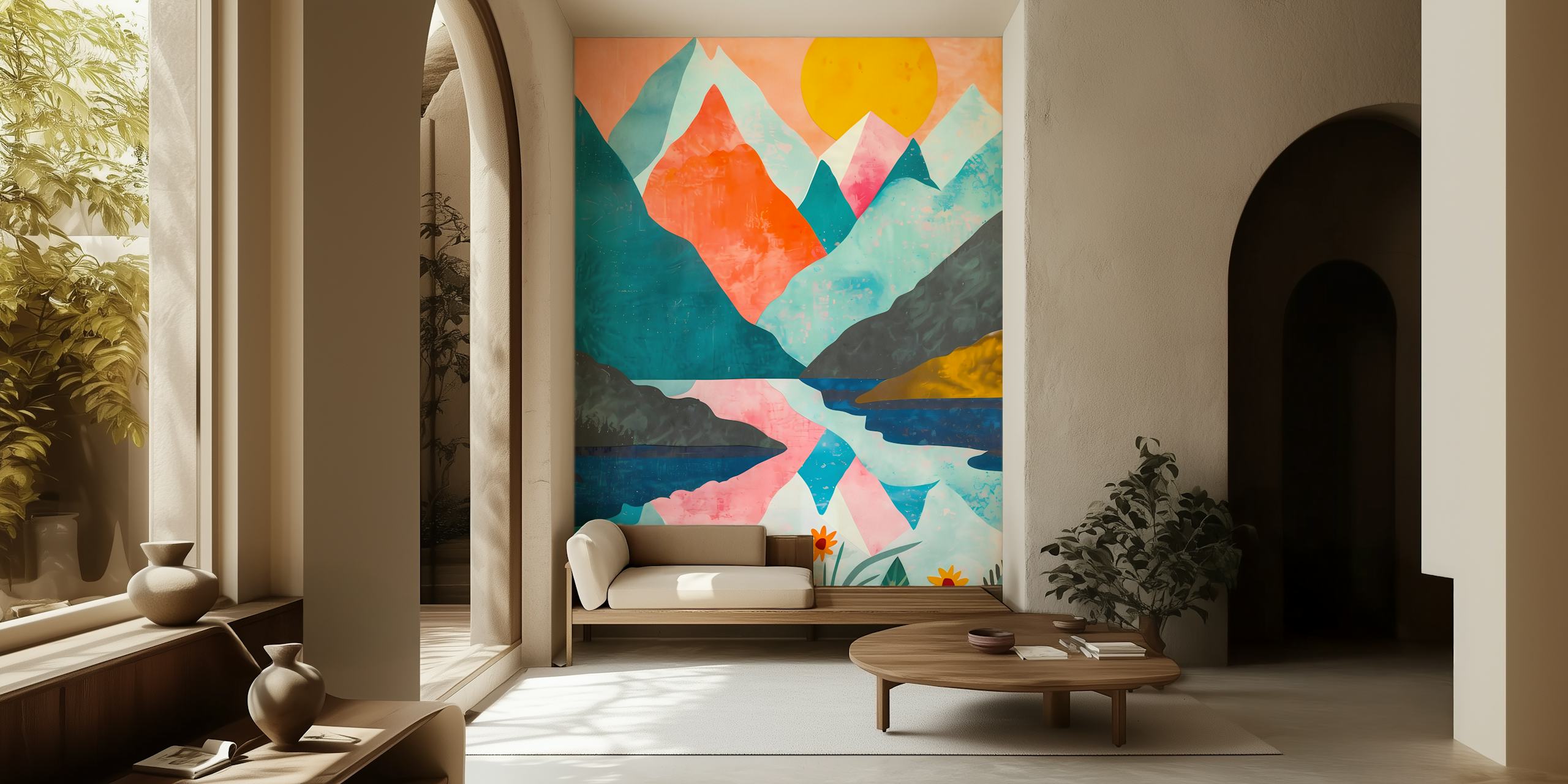 Beautiful Mountains tapet i et rom