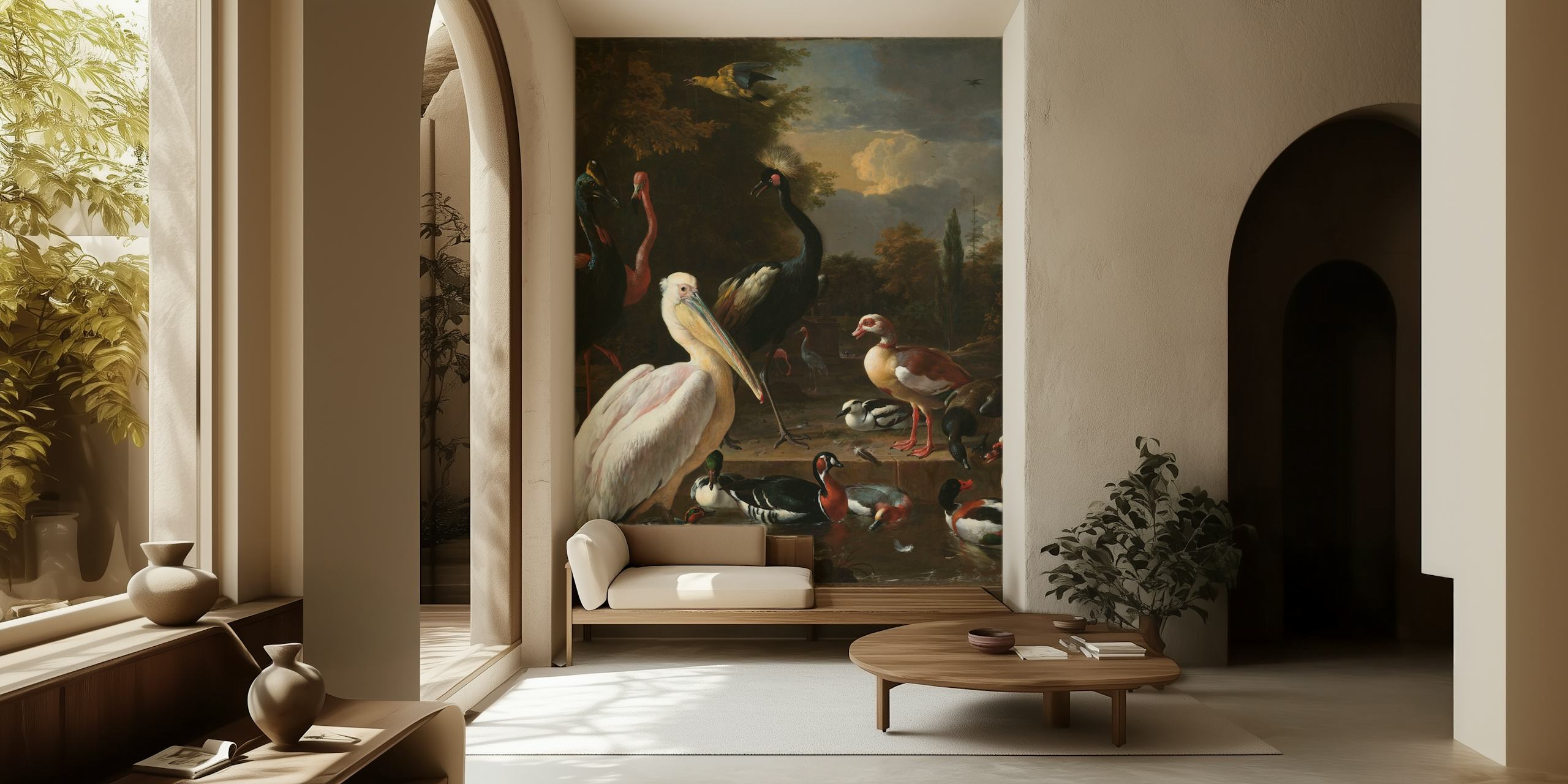 Ταπετσαρία Night Tropical Birds σε ένα δωμάτιο