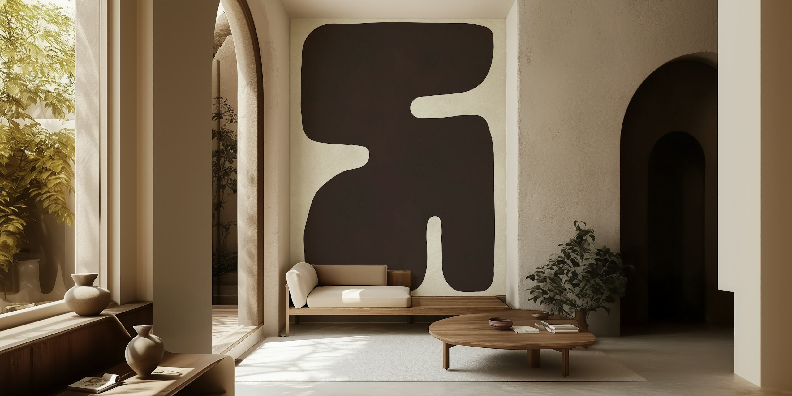 Papier peint Geometric modern art exposé dans une pièce