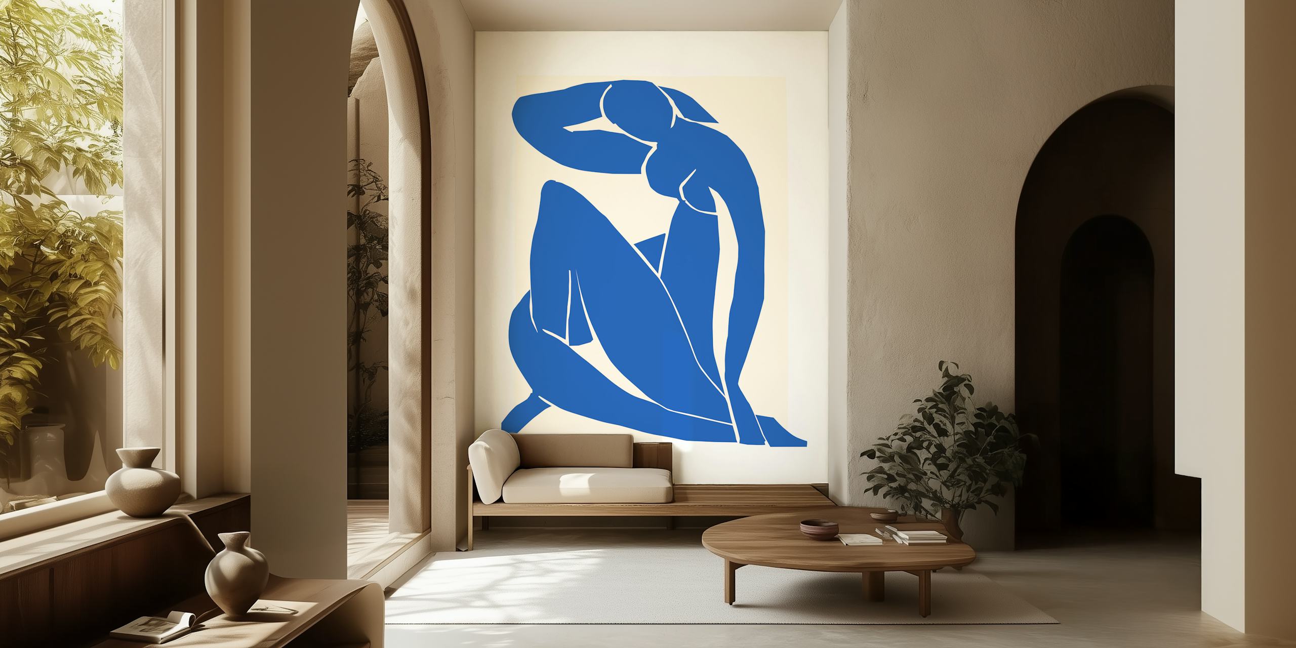 Blue Nude II Matisse wallpaper in a room